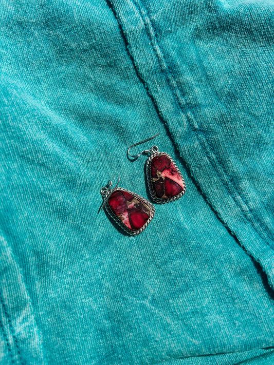 Rose Dahlia Statement Earrings – Queen Bee Customs