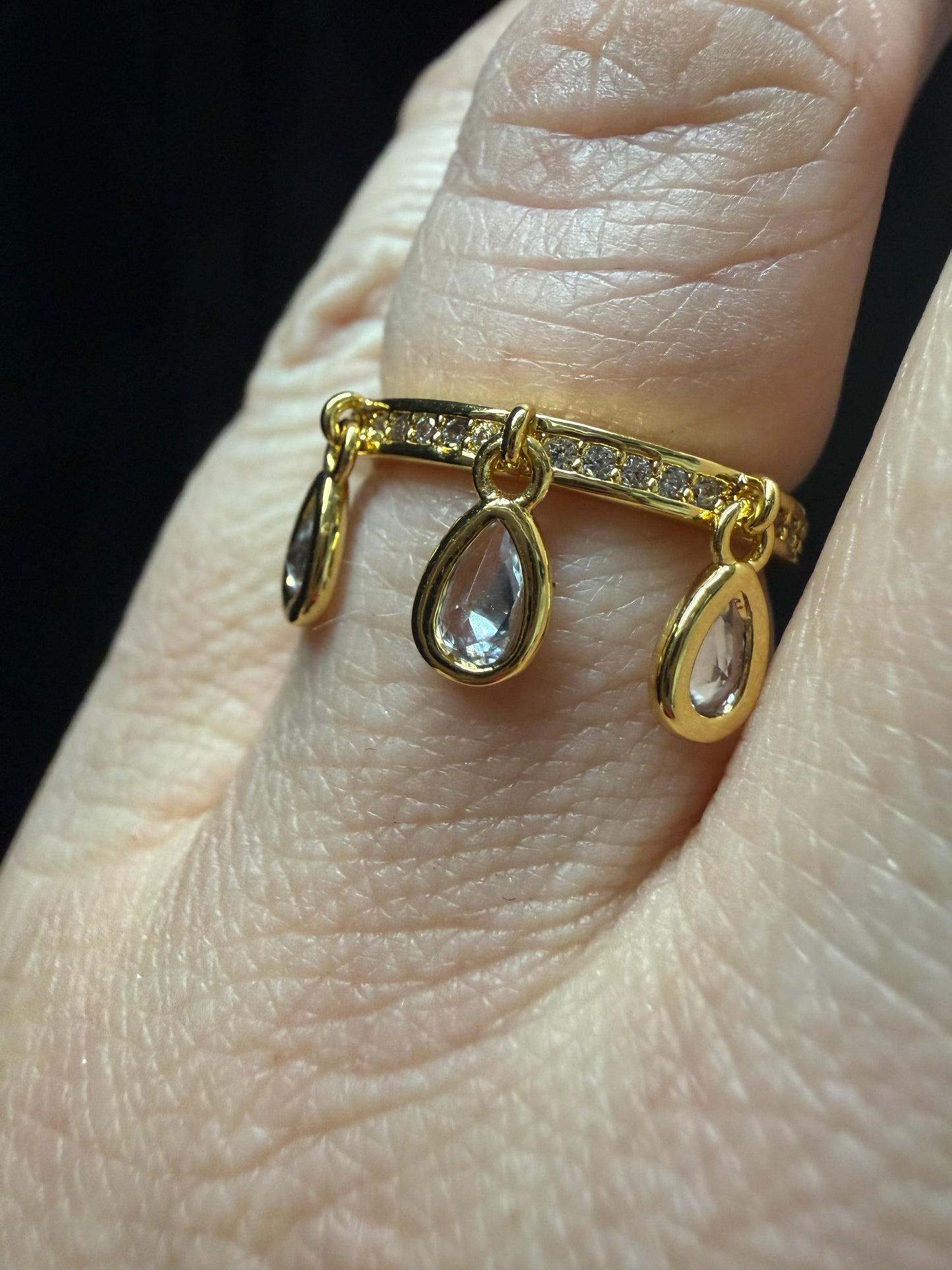 Water Resistant Charm Dangle Ring | Queen Bee Boutique