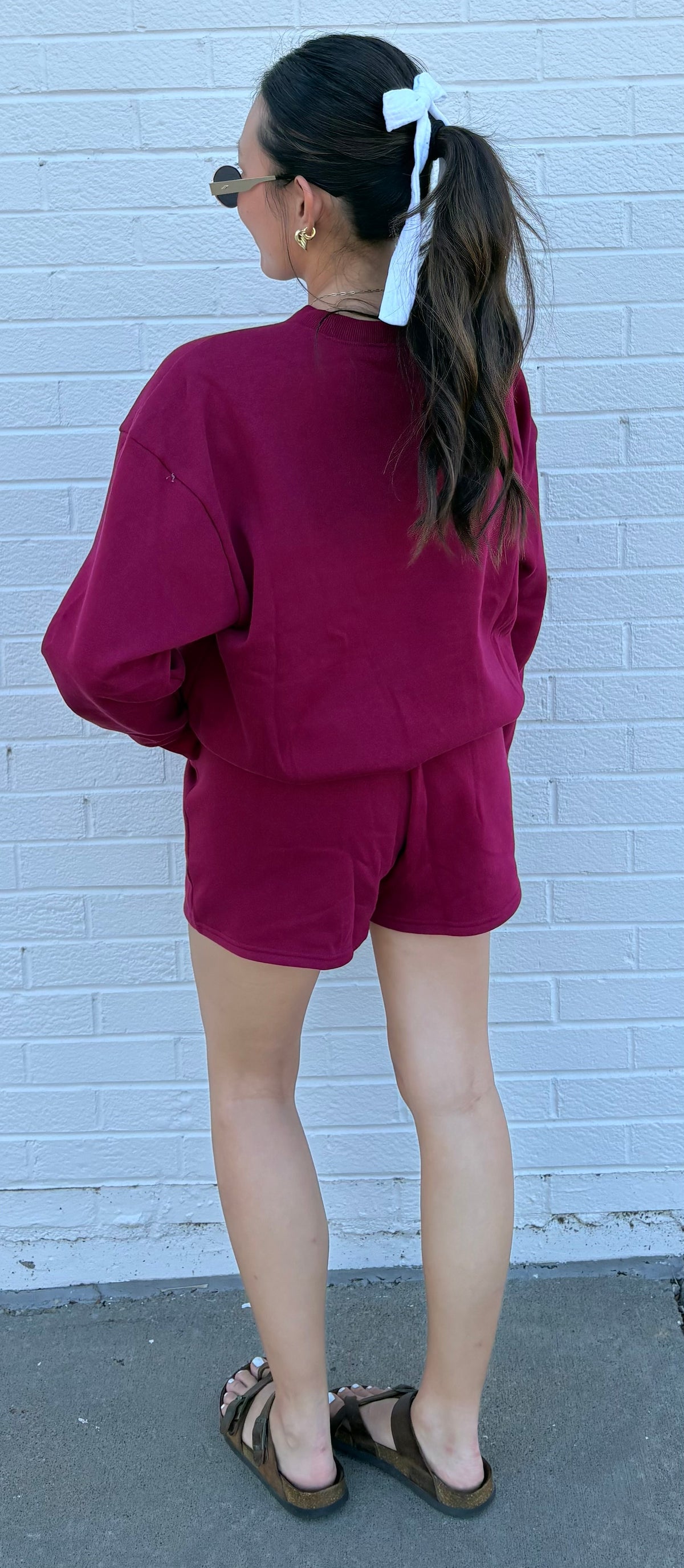 Cozy Fleece Sweatshirt and Shorts Set| Queen Bee Boutique