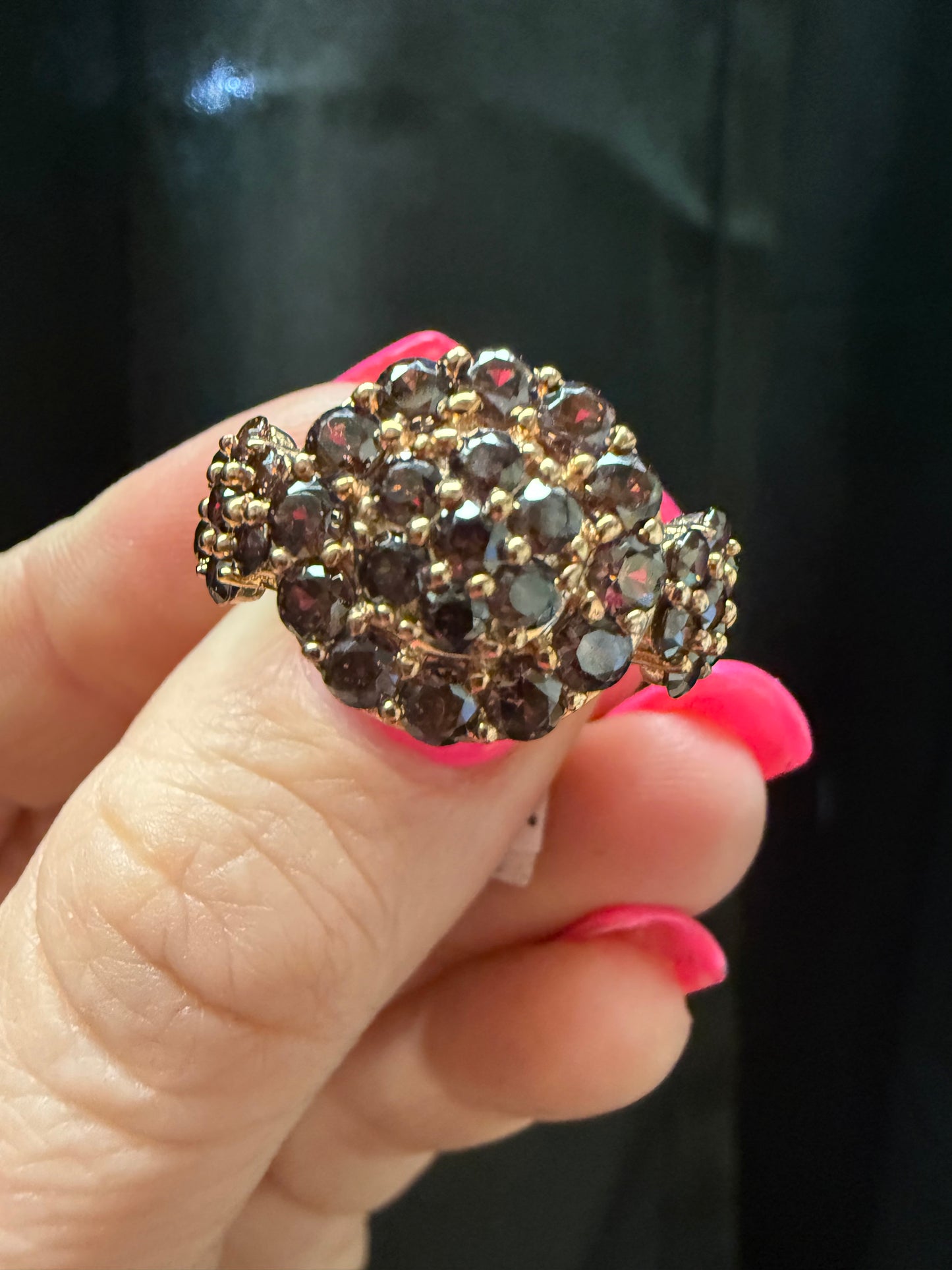 Garnet Rose Silver Ring | Queen Bee Boutique