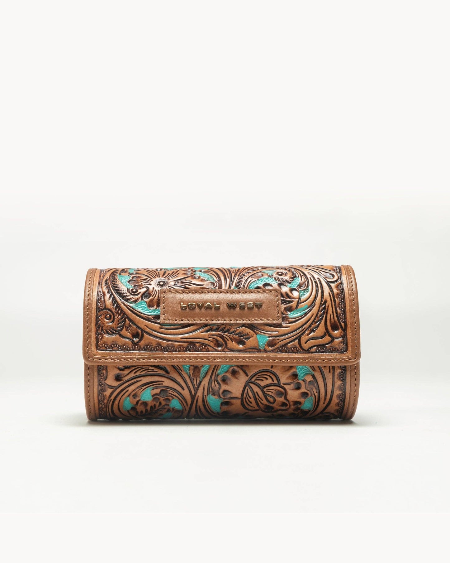 Canyon Jewellery Case Handtooled Leather - Whiskey & Water