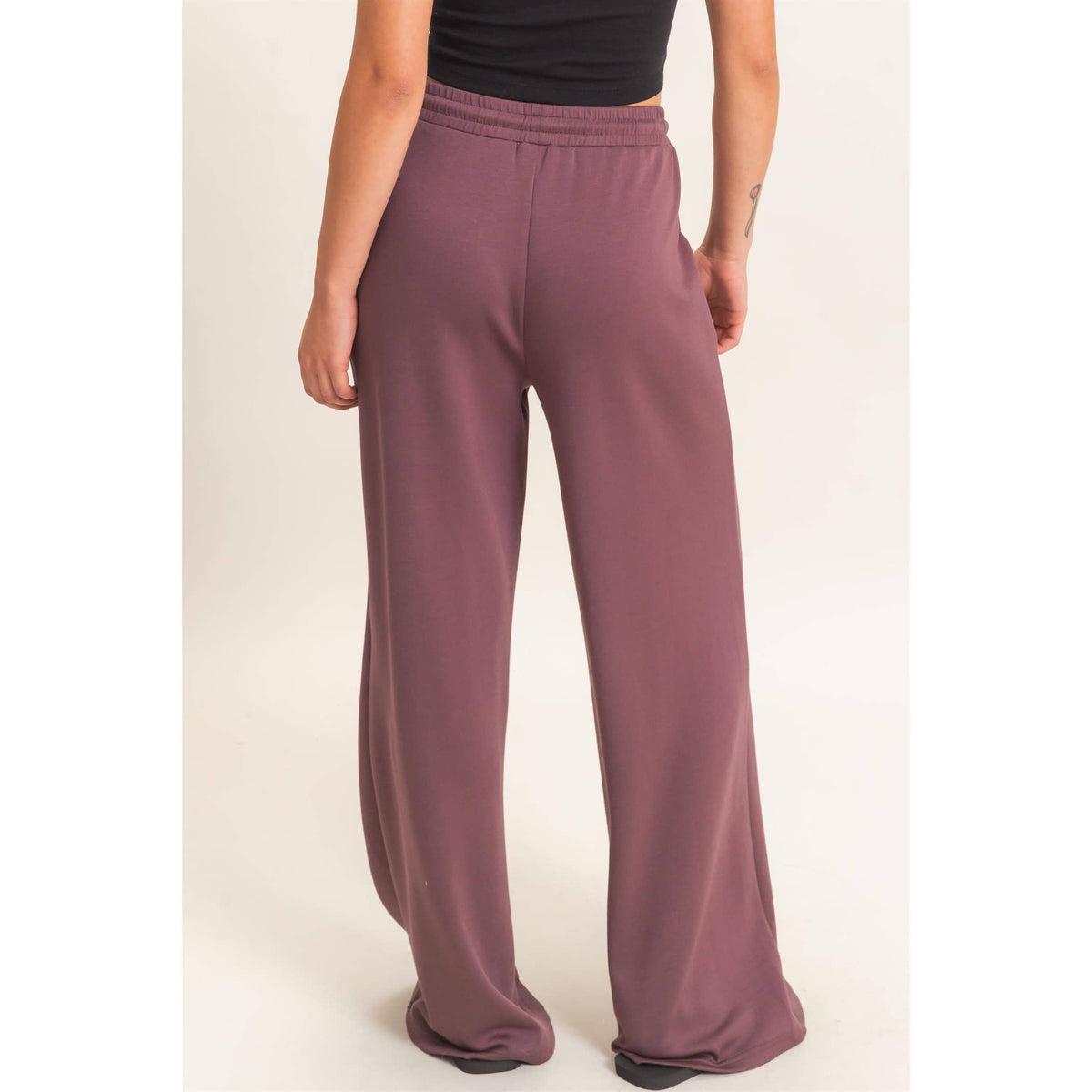 Women's Pintuck Wide Leg Drawstring Pants | Queen Bee Boutique