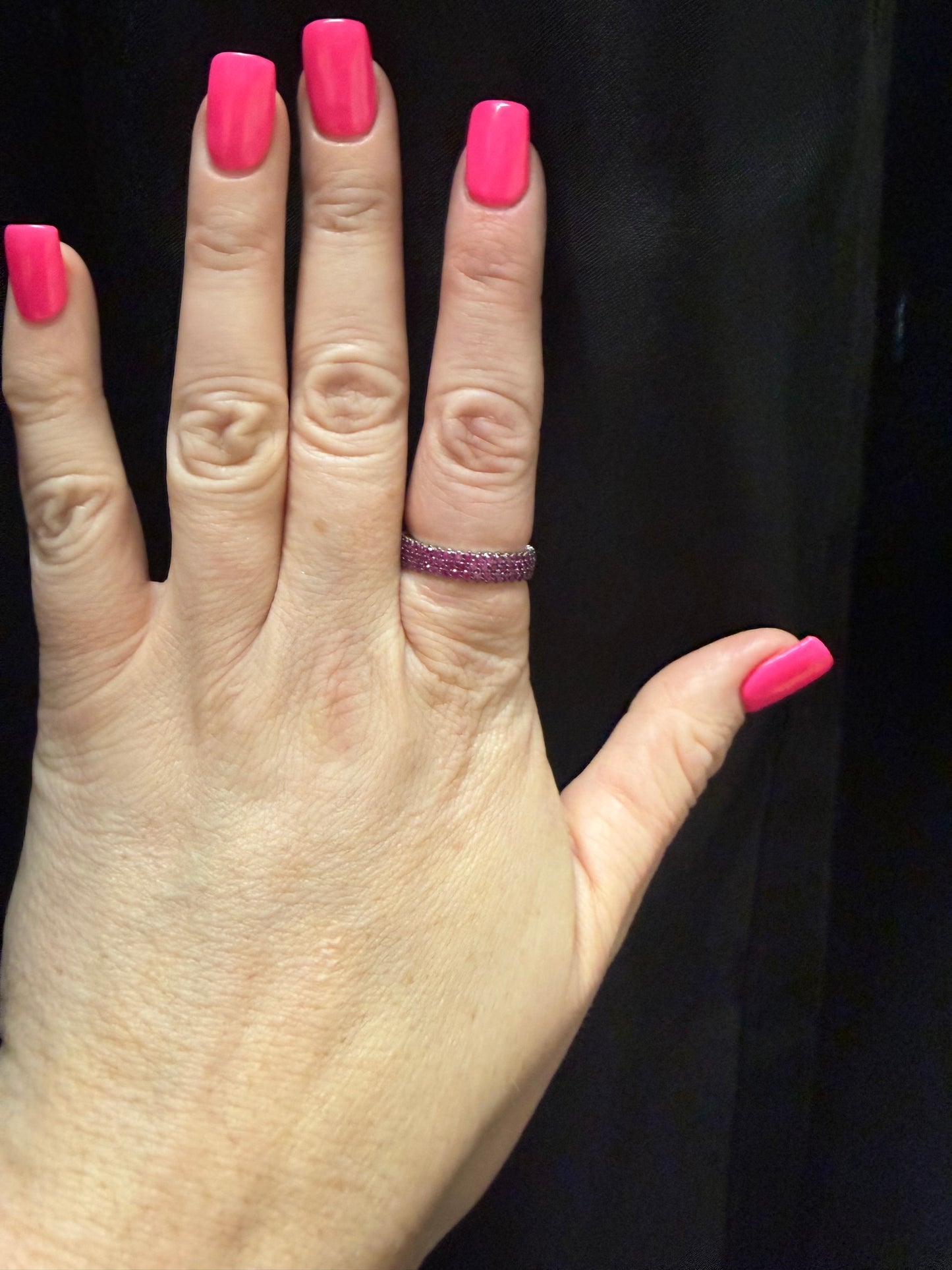 F.R. 3 Row Pink Band Ring | Queen Bee Boutique