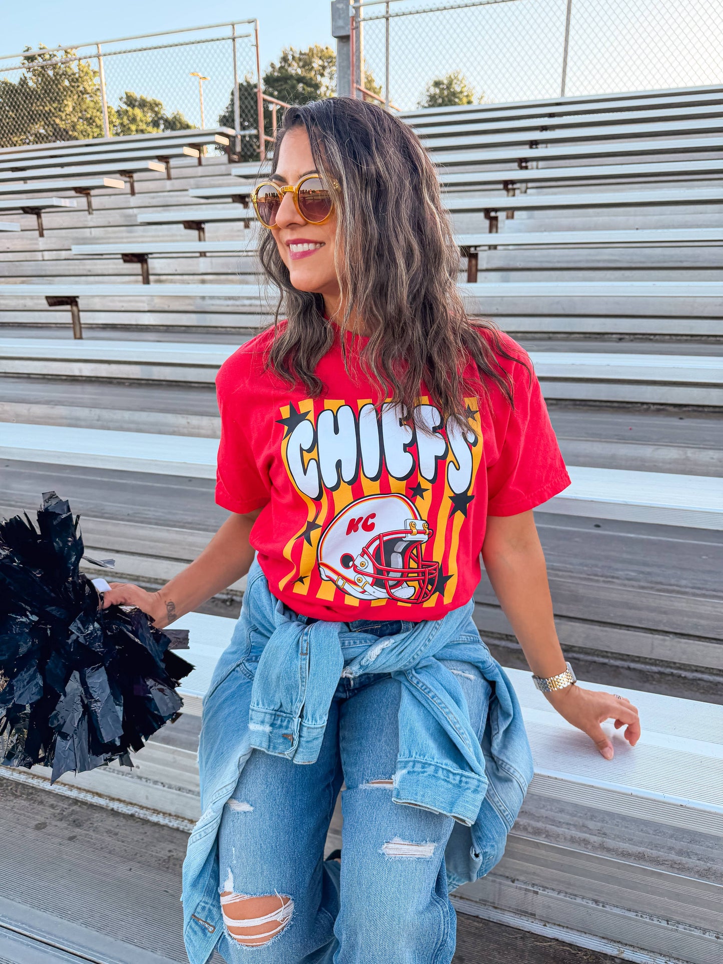 CHIEFS RETRO TEE RED | Queen Bee Boutique