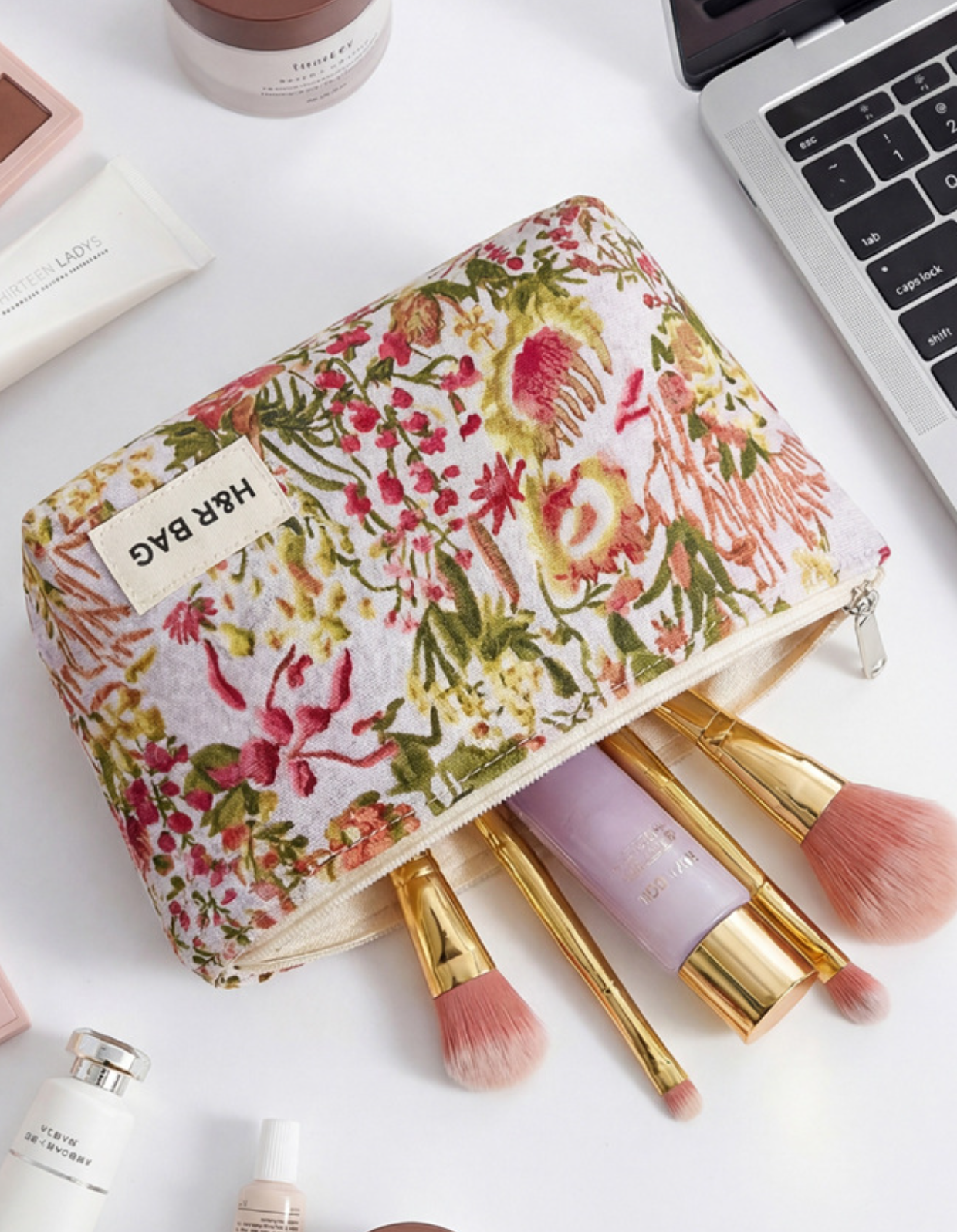 Wildflower Meadow Cosmetic Pouch | Queen Bee Boutique