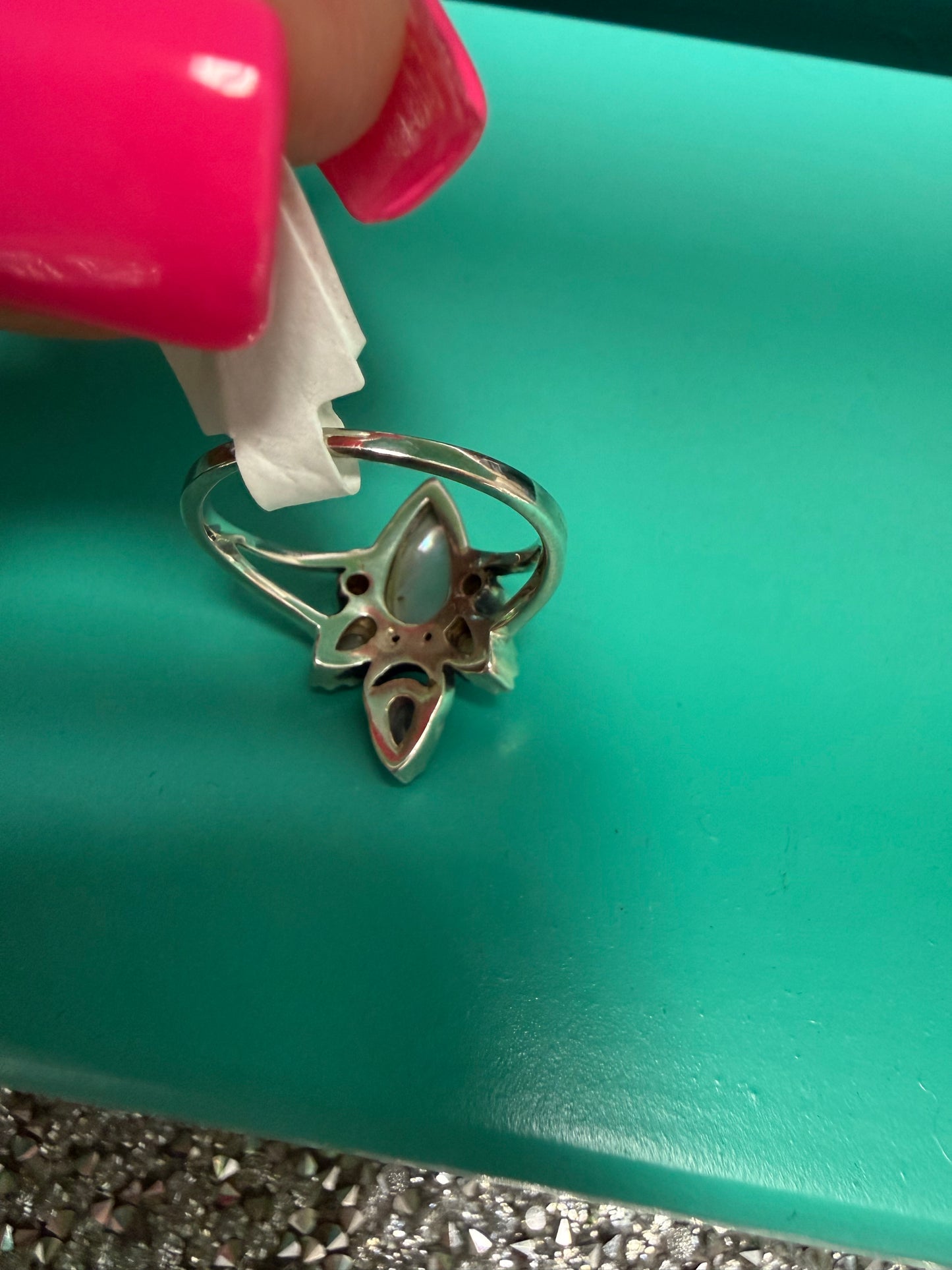 Grey Opal Pink Ring | Queen Bee Boutique