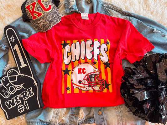 CHIEFS RETRO TEE RED | Queen Bee Boutique