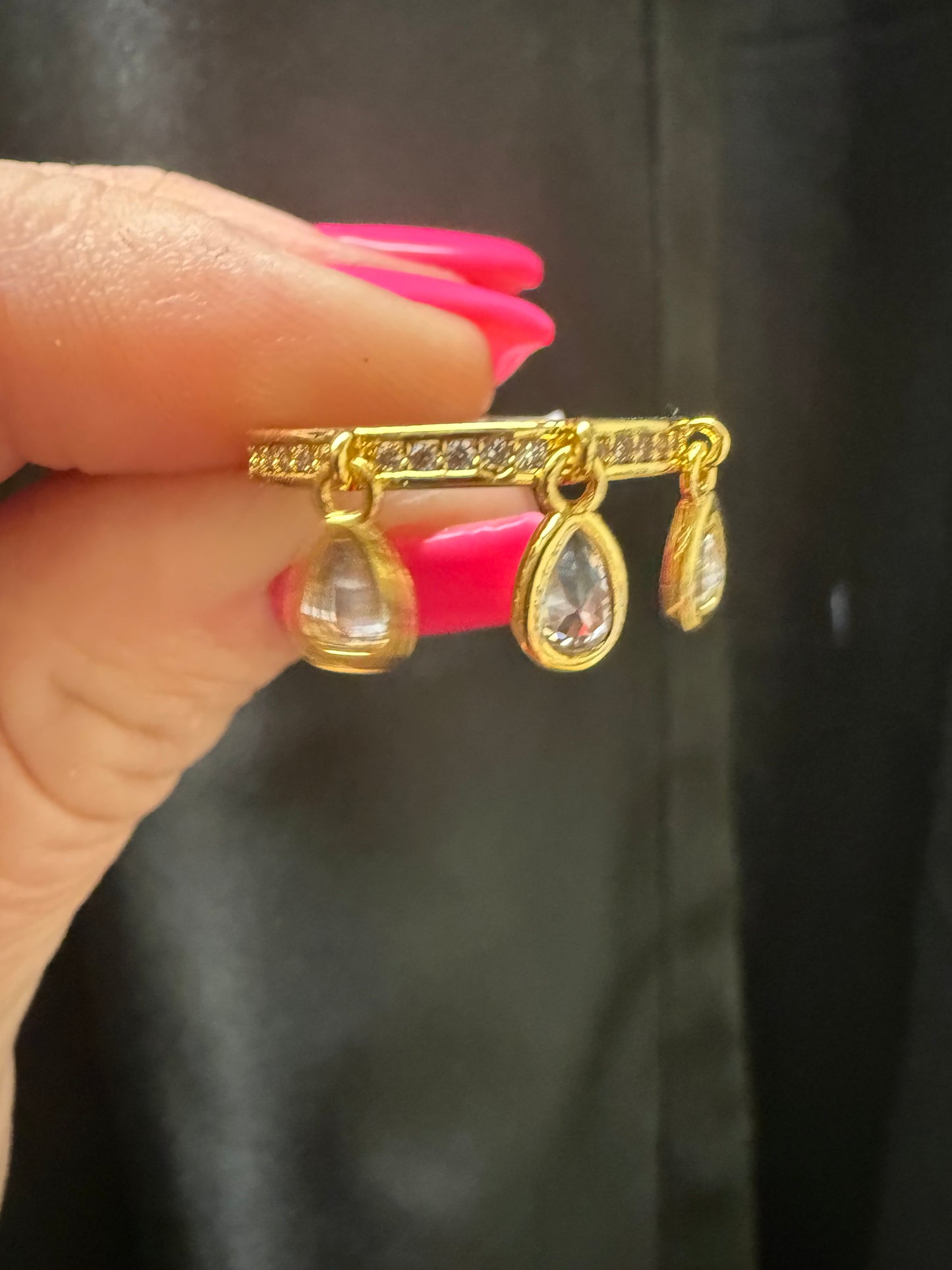 Water Resistant Charm Dangle Ring | Queen Bee Boutique