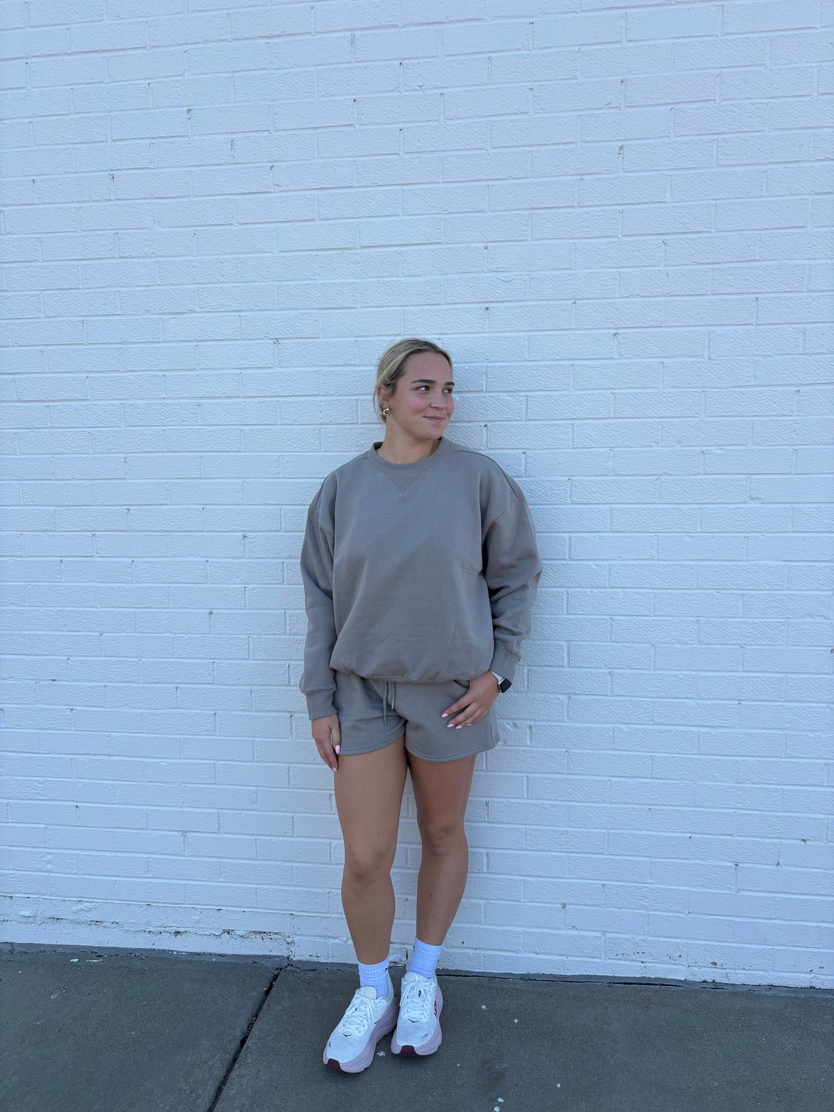 Cozy Fleece Sweatshirt and Shorts Set| Queen Bee Boutique