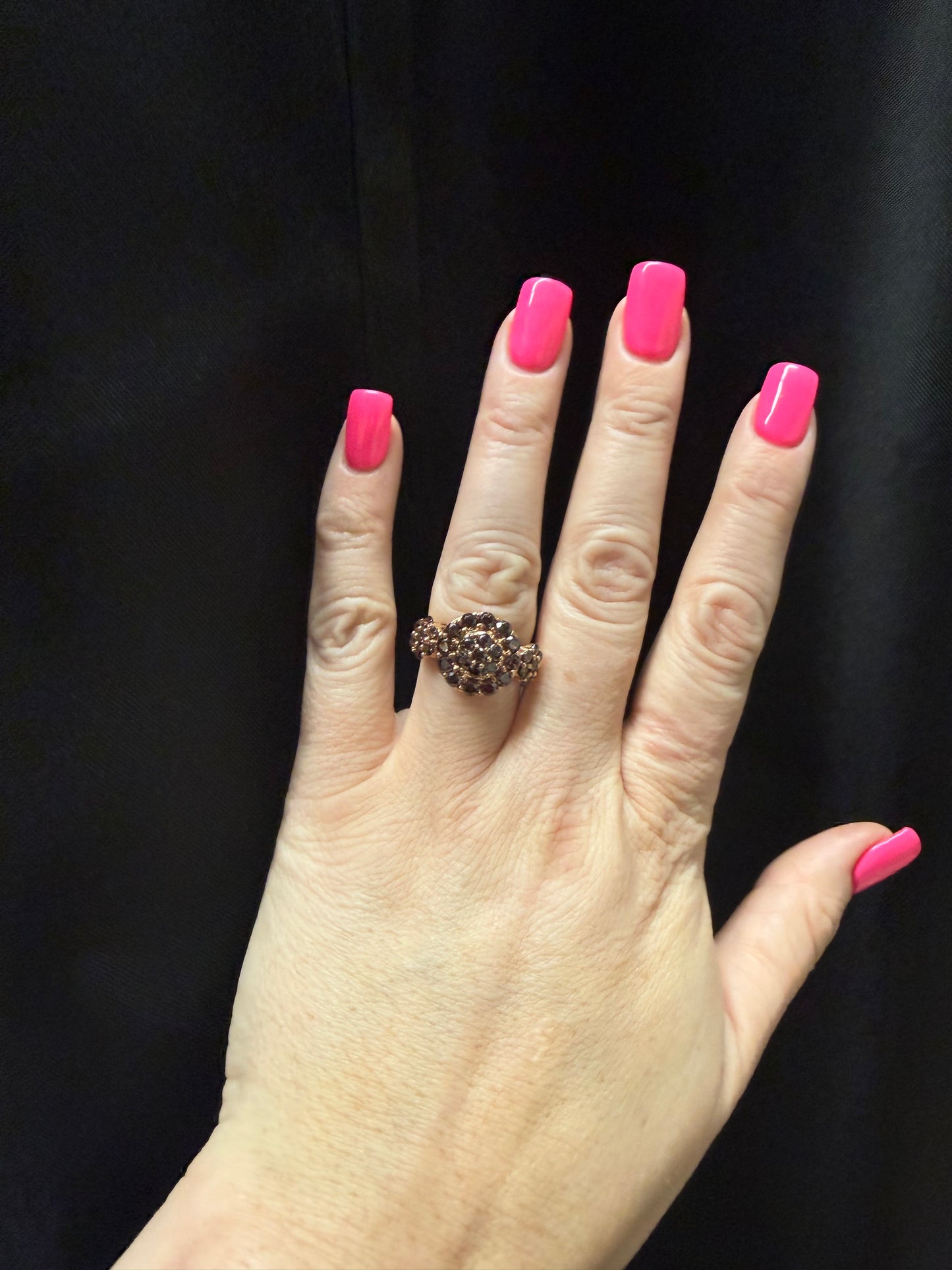 Garnet Rose Silver Ring | Queen Bee Boutique