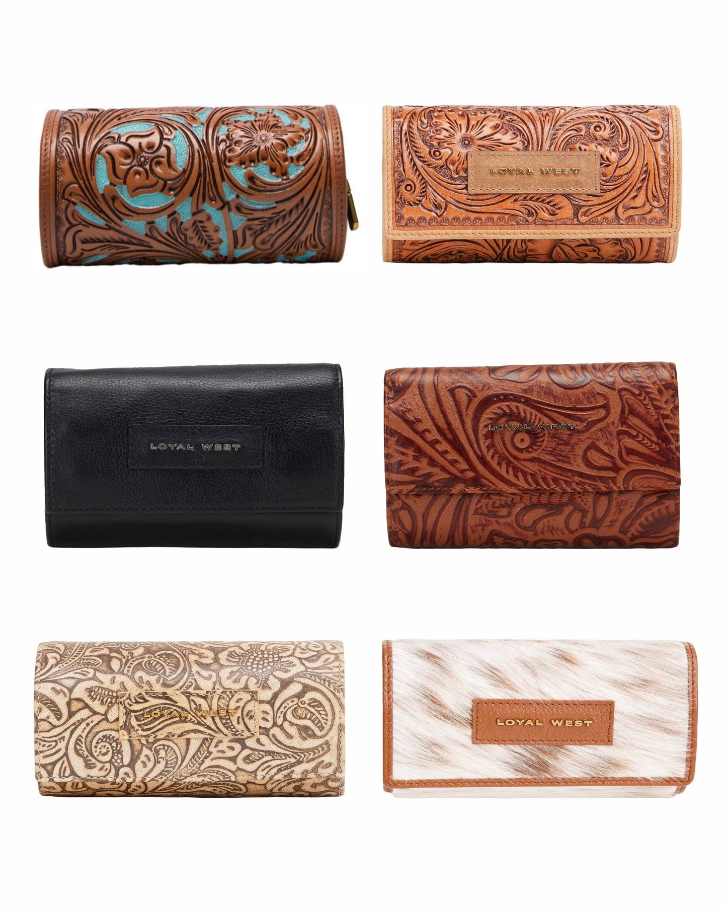 Canyon Jewellery Case Handtooled Leather - Whiskey & Water