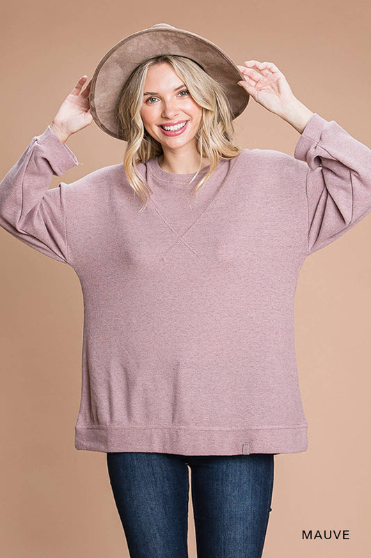 Mauve Casual Pullover Top