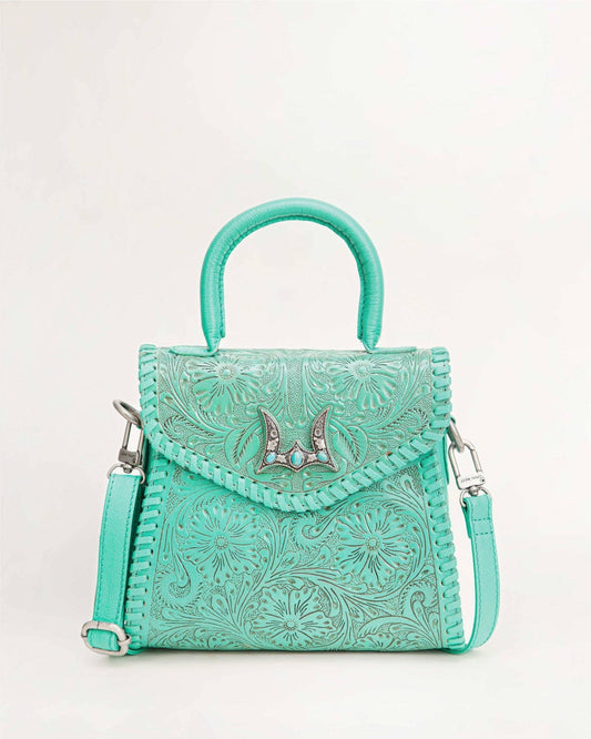 Leon Mini Handle Purse - Turquoise