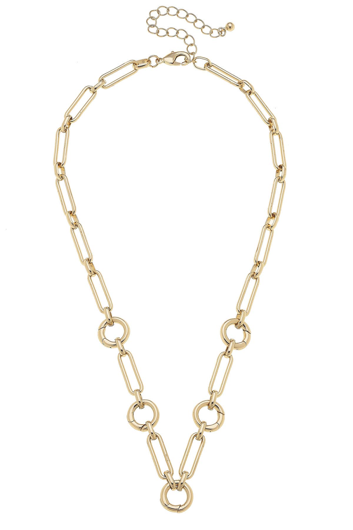 Lilah Multi-Charm Collector Necklace Base in Shiny Gold