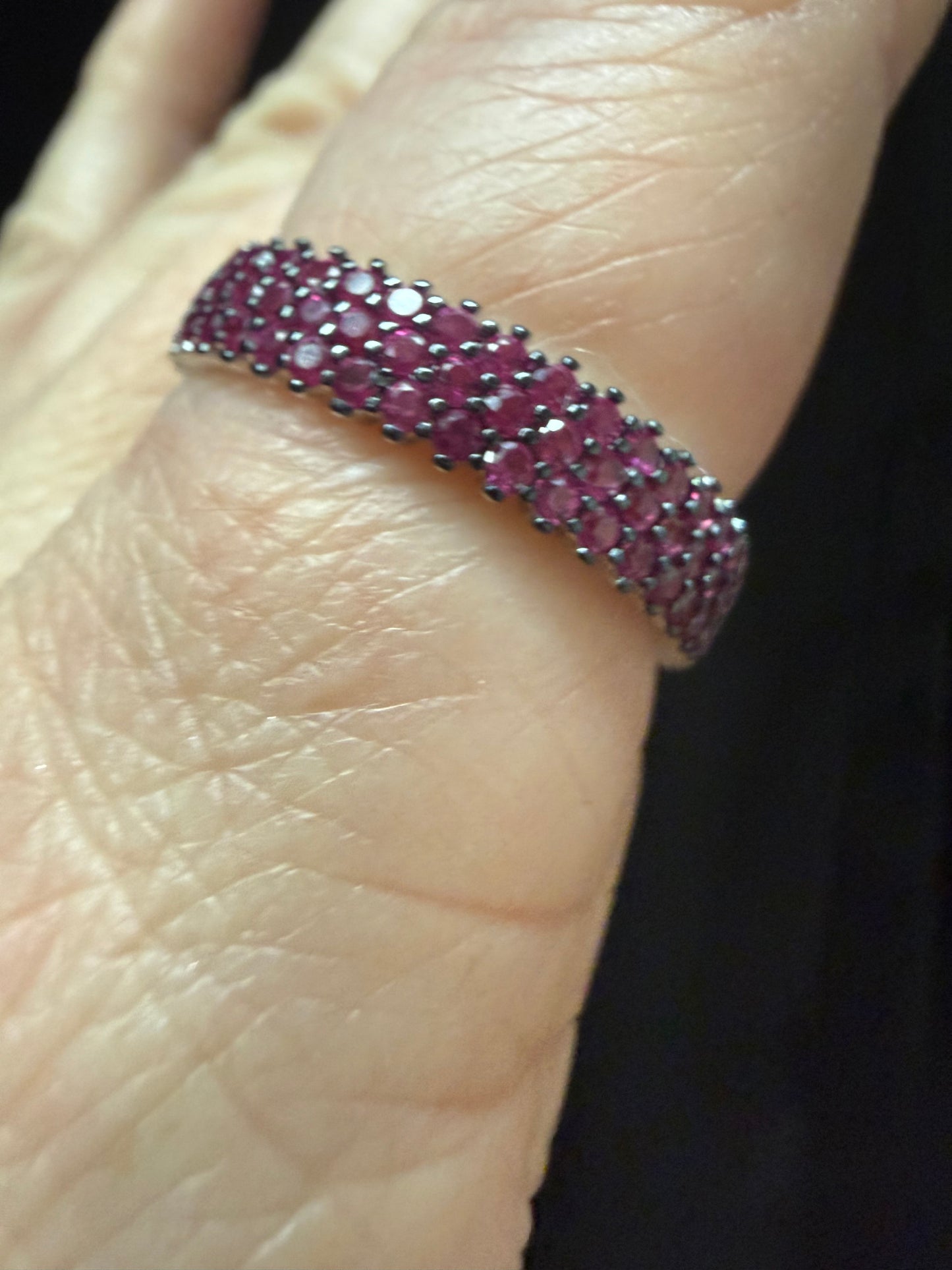 F.R. 3 Row Pink Band Ring | Queen Bee Boutique