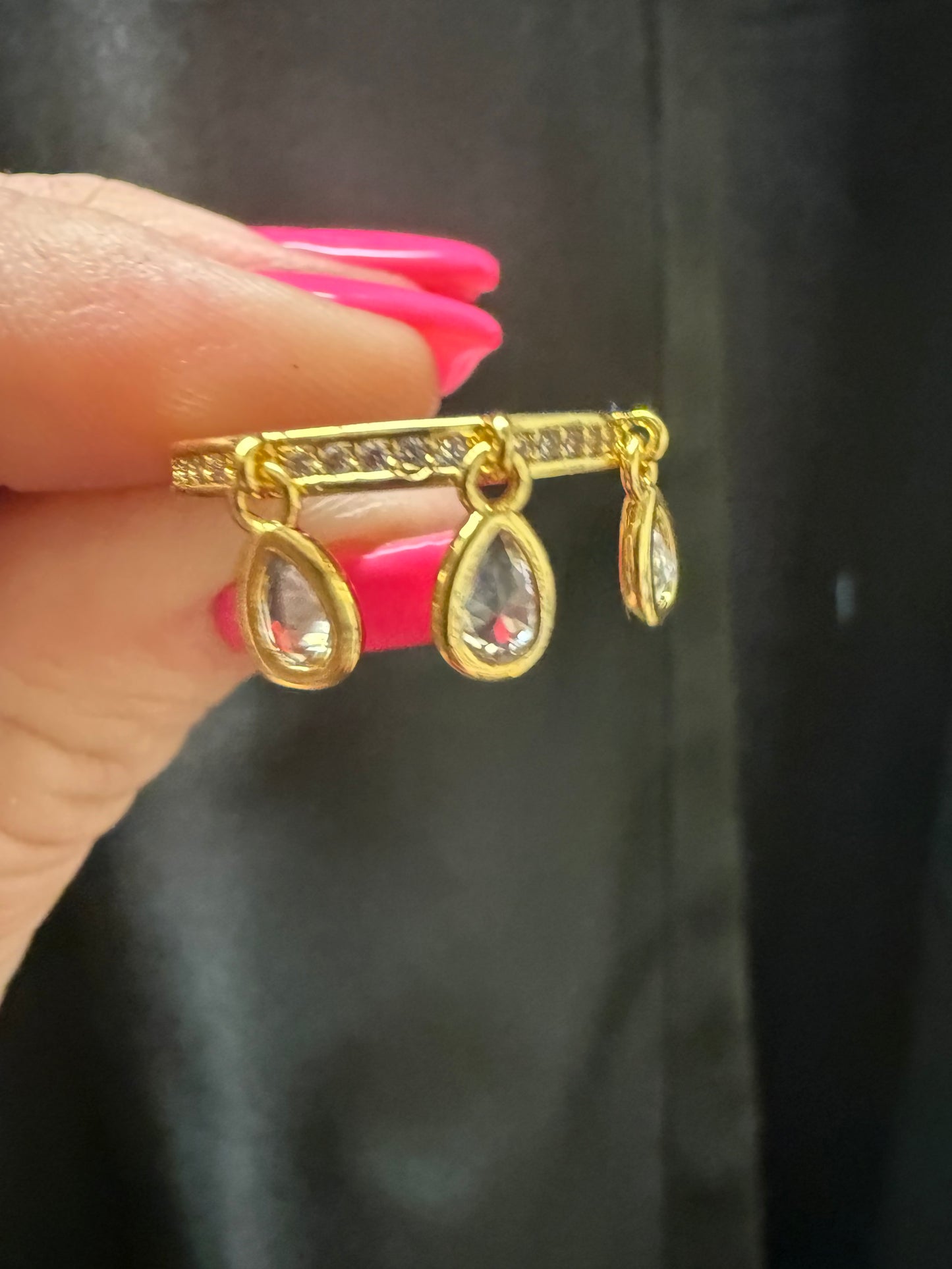 Water Resistant Charm Dangle Ring | Queen Bee Boutique
