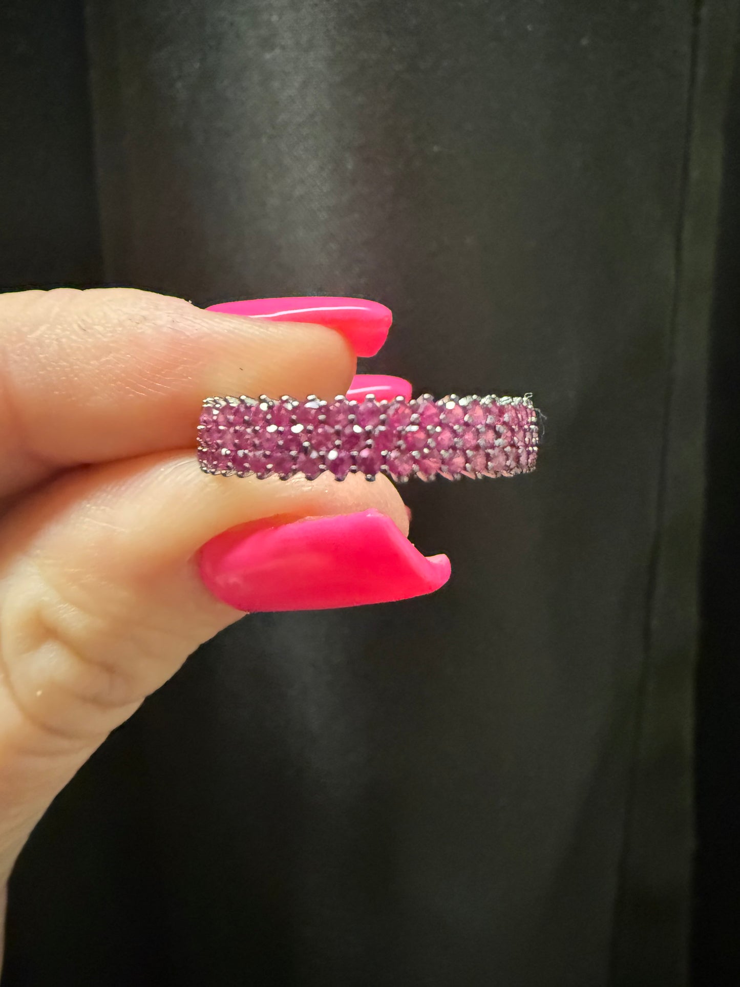 F.R. 3 Row Pink Band Ring | Queen Bee Boutique