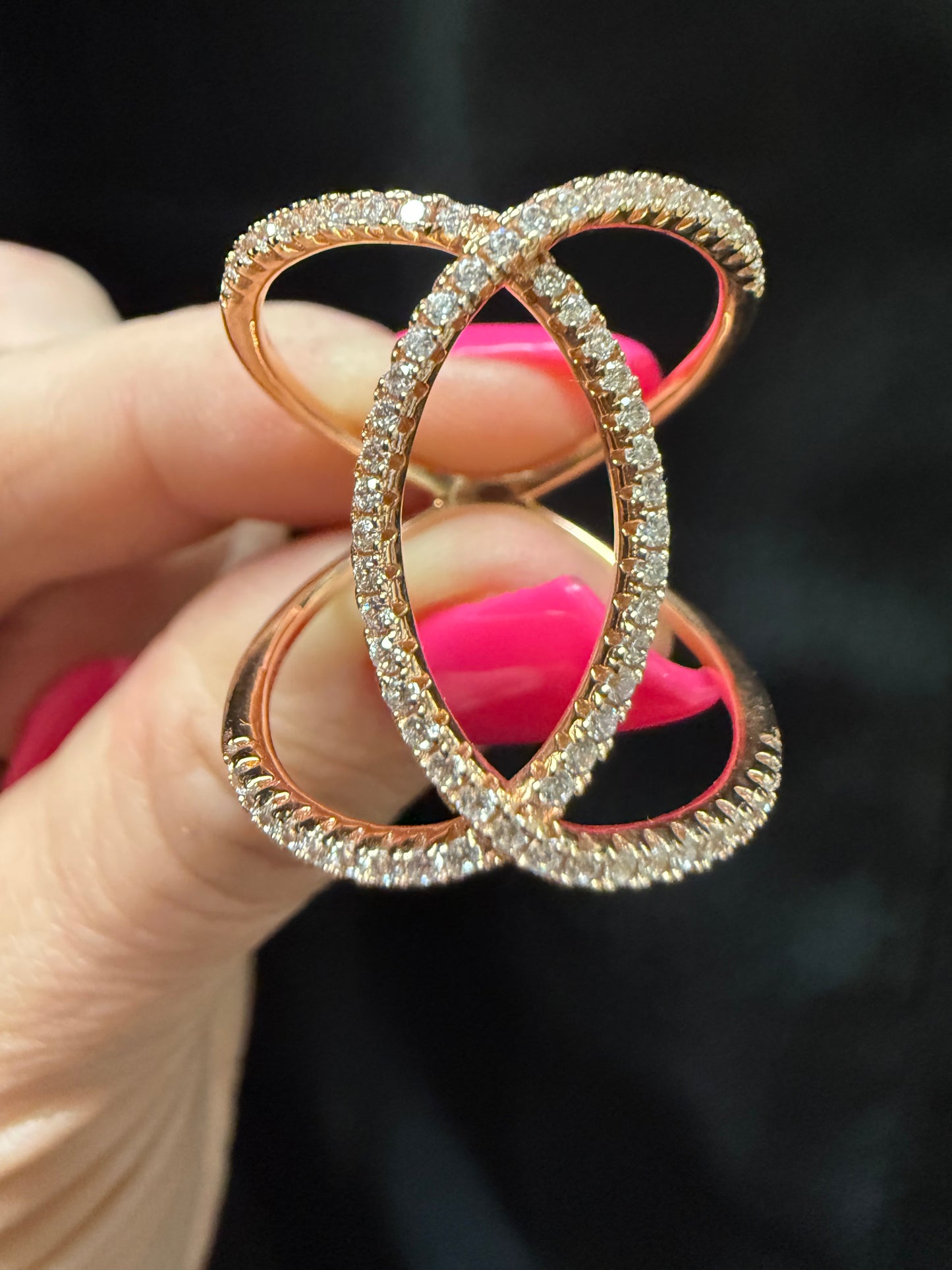 Open Split Ring Rose | Queen Bee Boutique