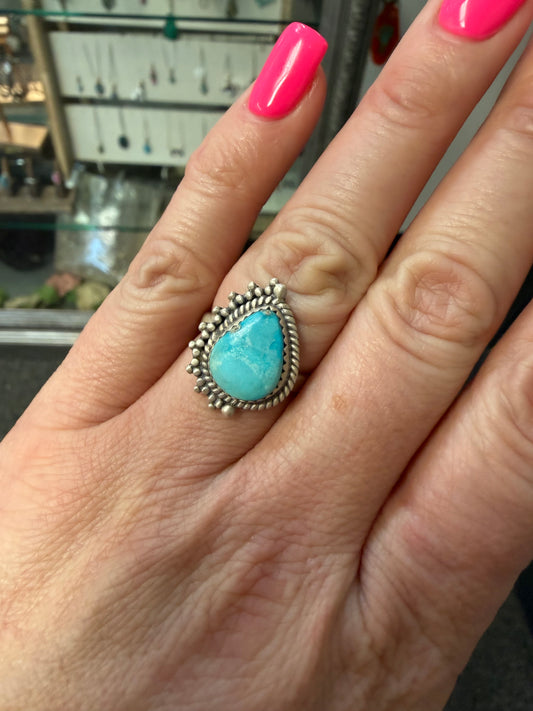 White Water Tear Drop Sterling Ring | Queen Bee Boutique