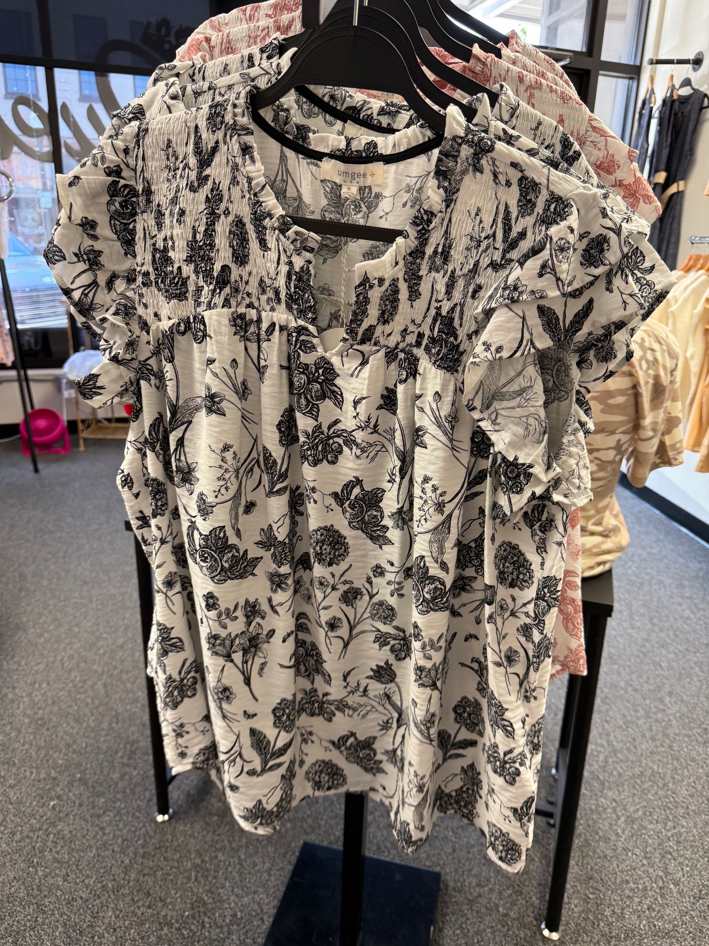 Floral Toille Top Plus Size