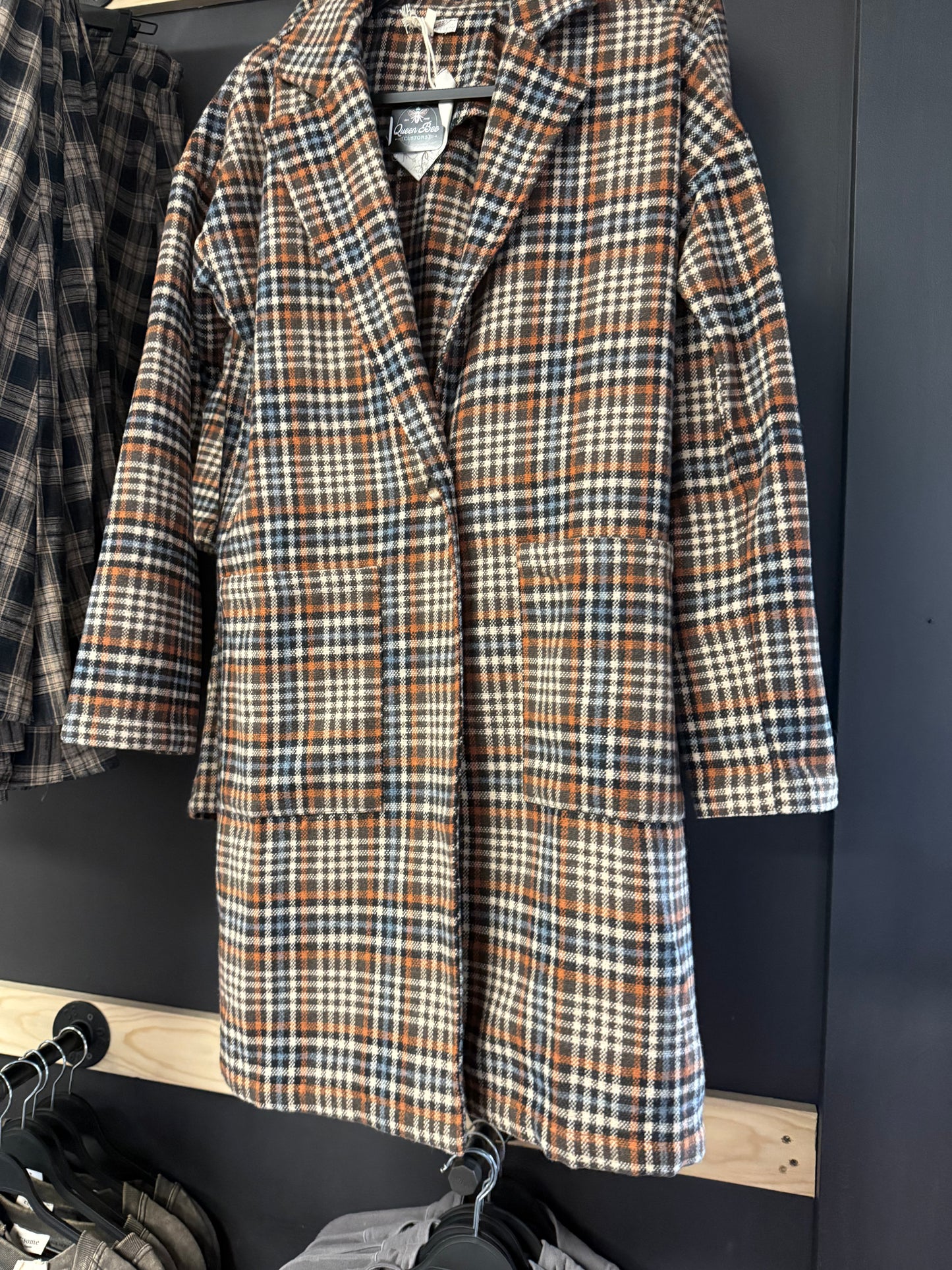 All Plaid Fall Days Coat | Queen Bee Boutique