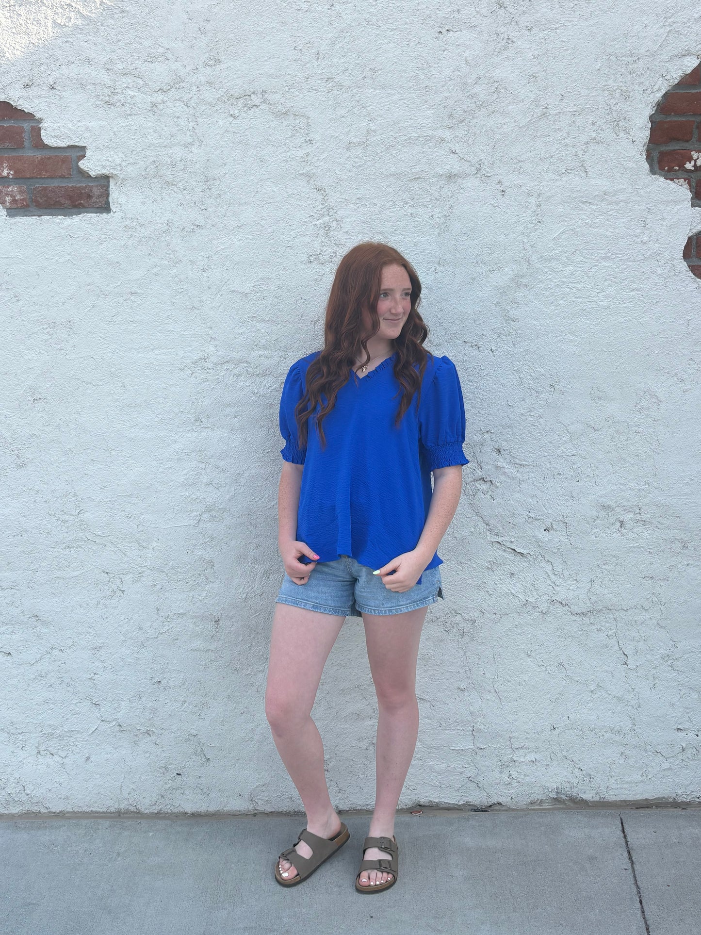 Bright Royal Blue Top America 250th | Queen Bee Boutique