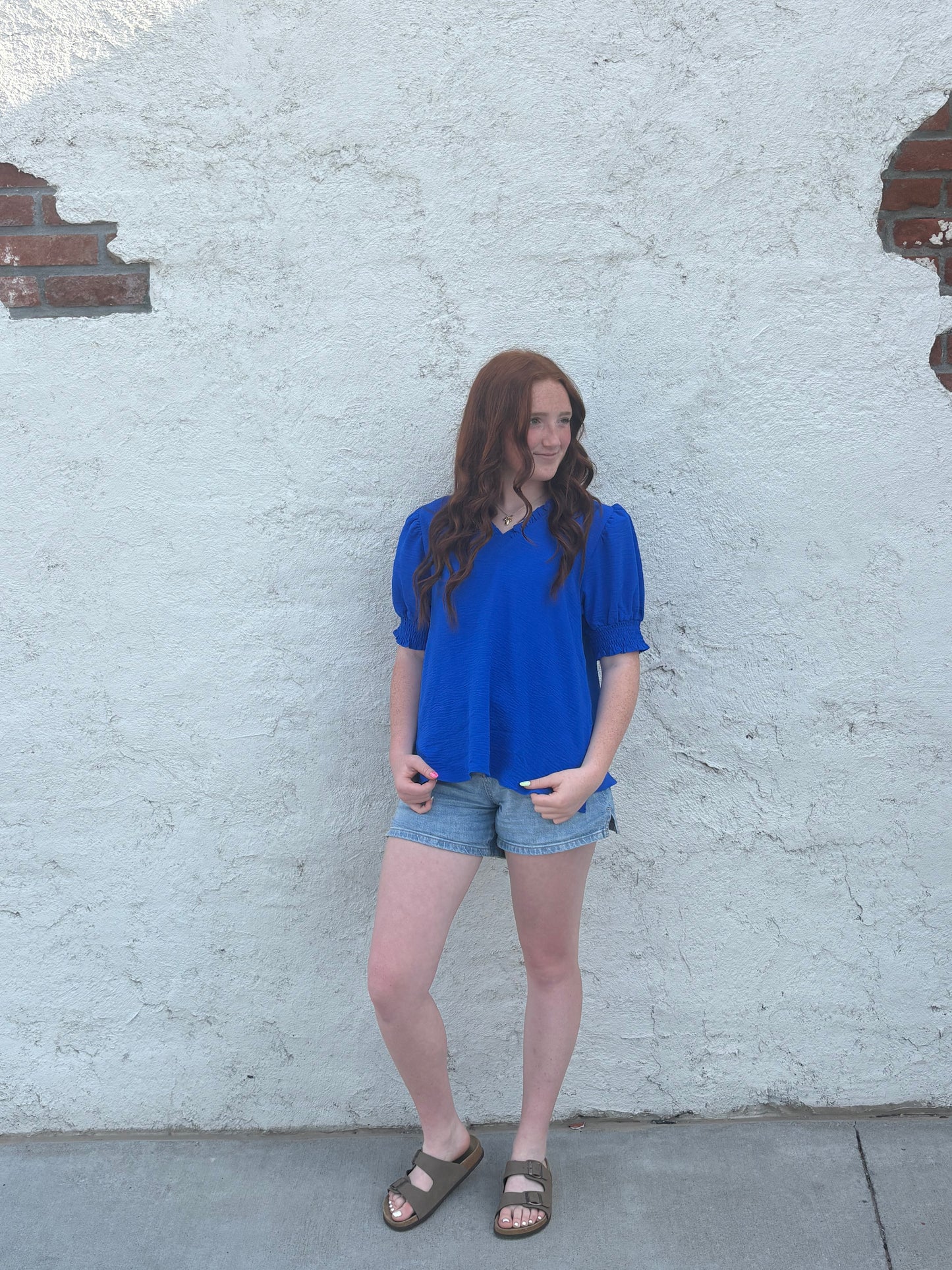 Bright Royal Blue Top America 250th | Queen Bee Boutique