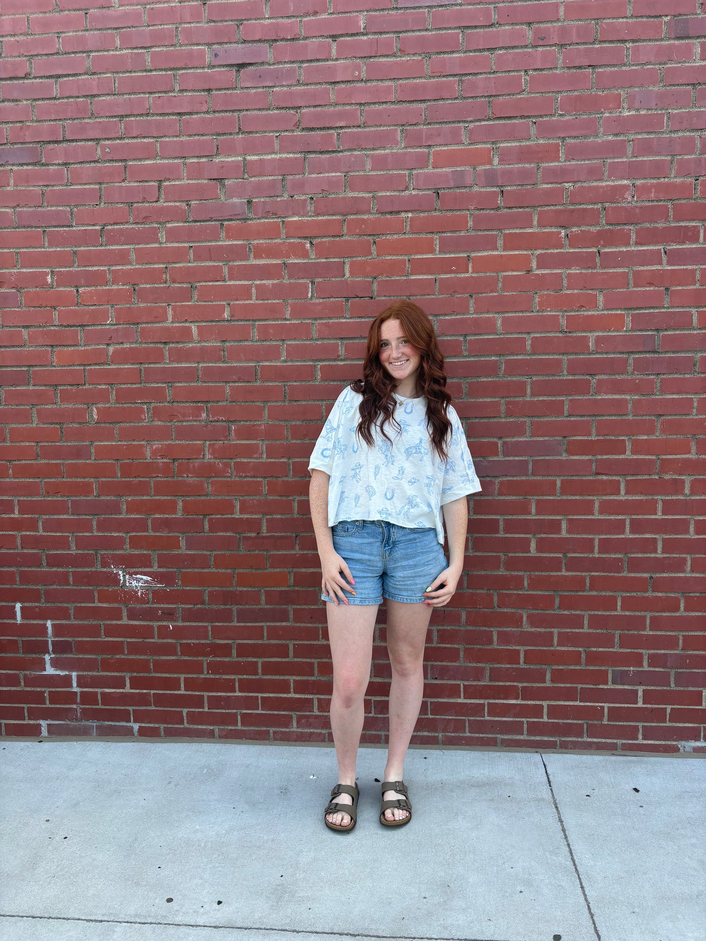 Western Boho Cowgirl Print Top | Queen Bee Boutique