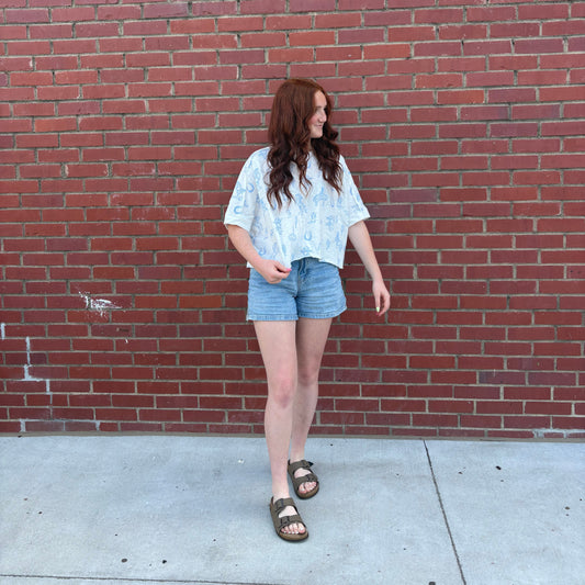 Western Boho Cowgirl Print Top | Queen Bee Boutique