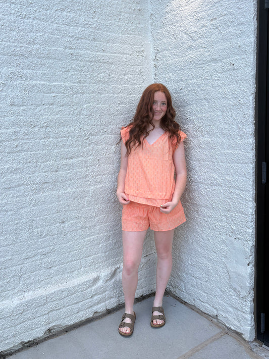 Orange Summer Set Lightweight Detailed | Queen Bee Boutique