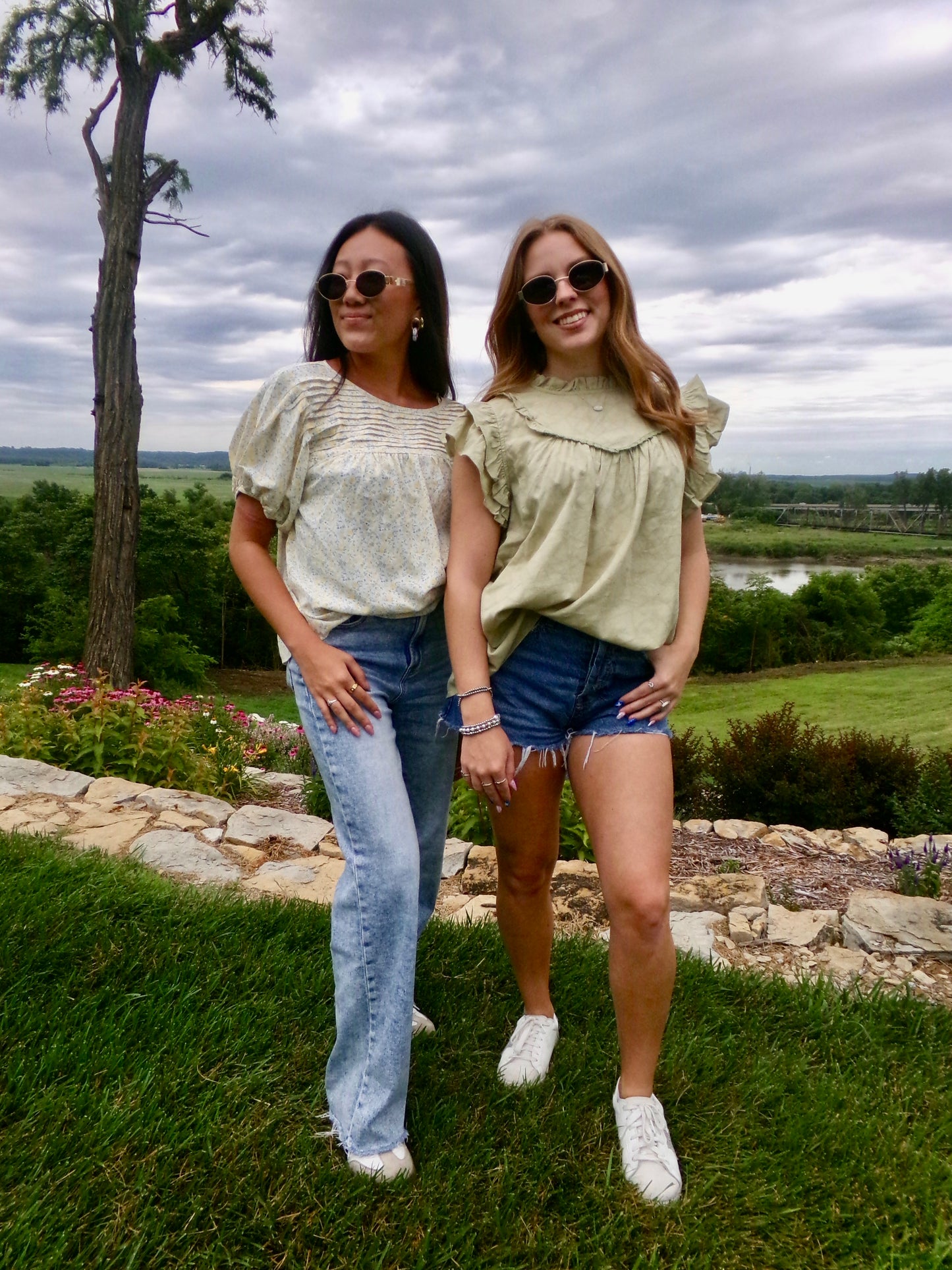 Women's Sage Olive Geometric Textured Blouse | Queen Bee Boutique