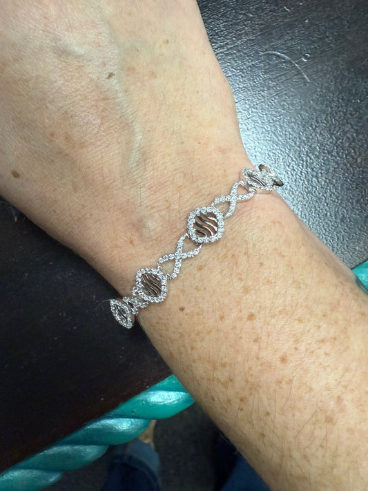 Silverweave Crystal Bracelet