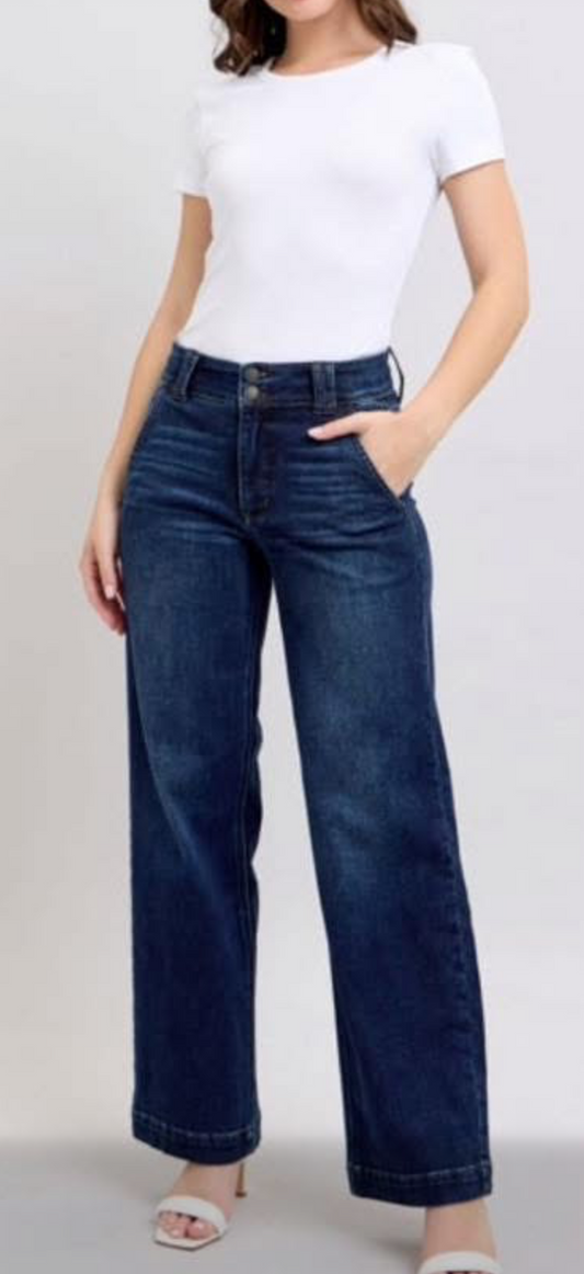 Judy Blue Wide Leg Dark Wash