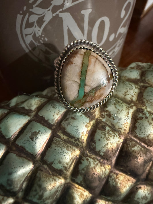 Ribbon Turquoise Handmade Sterling Ring