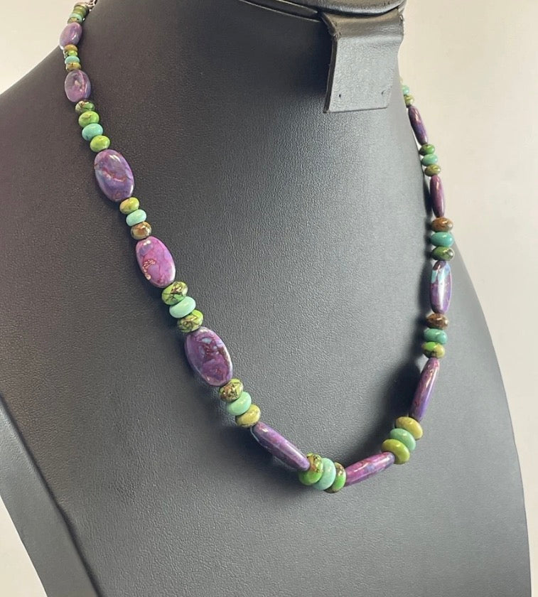 Purple Mojave Gaspeite Necklace