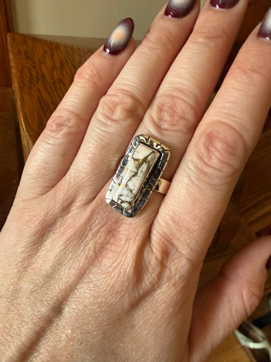 Angel Dahlia Bar Ring