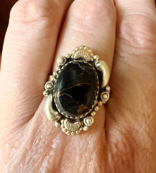 Black Stallion Oval Ring