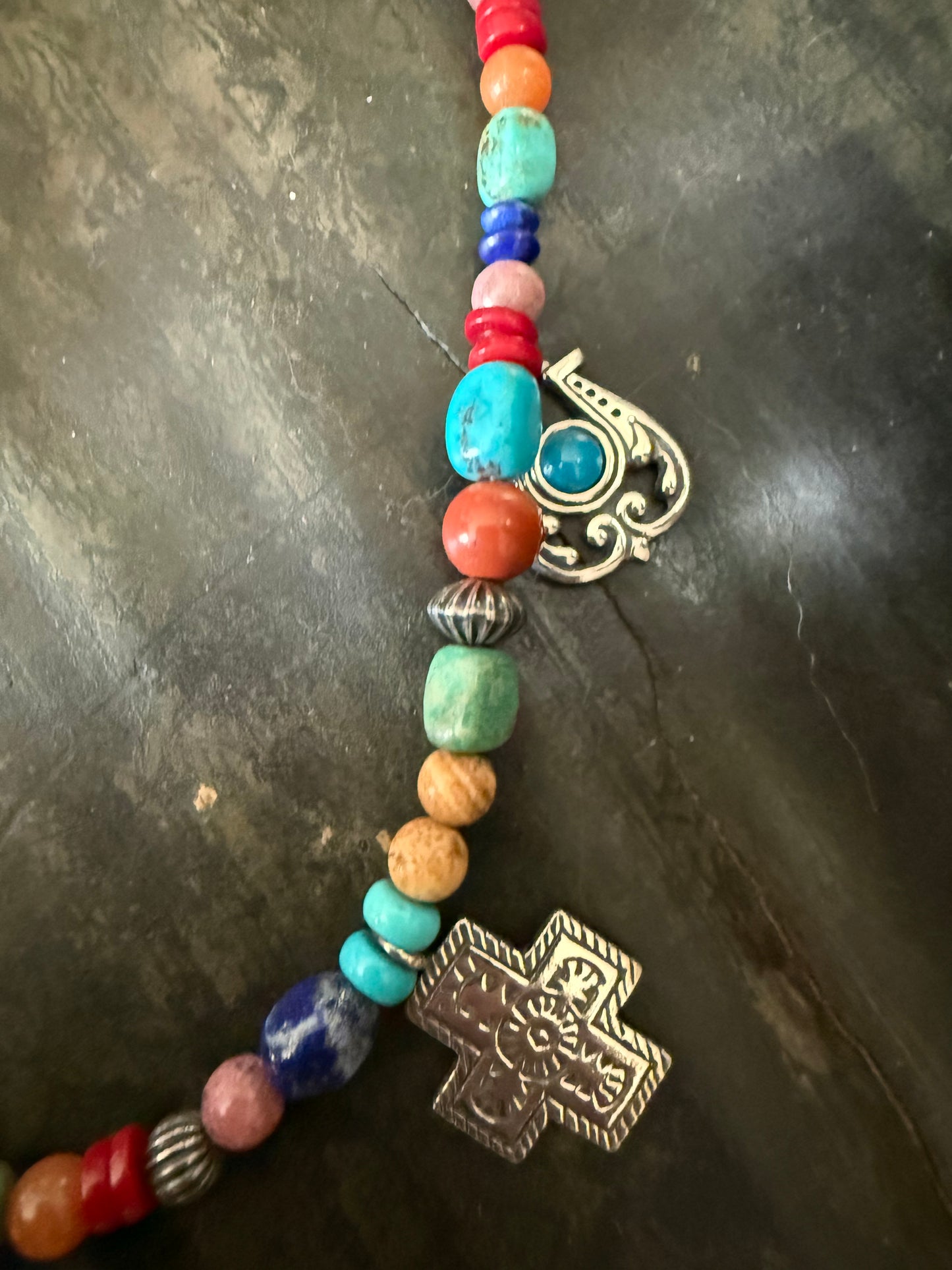 Multi Stone Charm Southwest Necklace