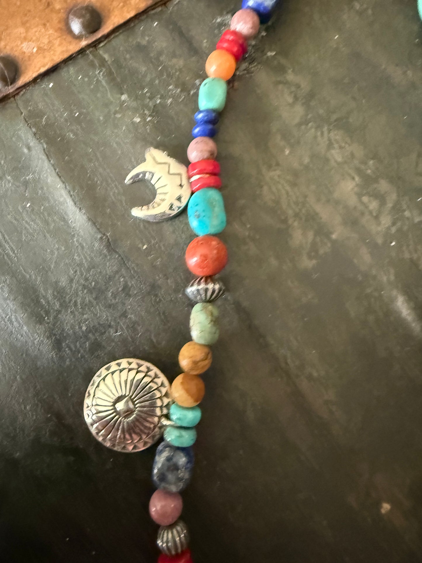Multi Stone Charm Southwest Necklace