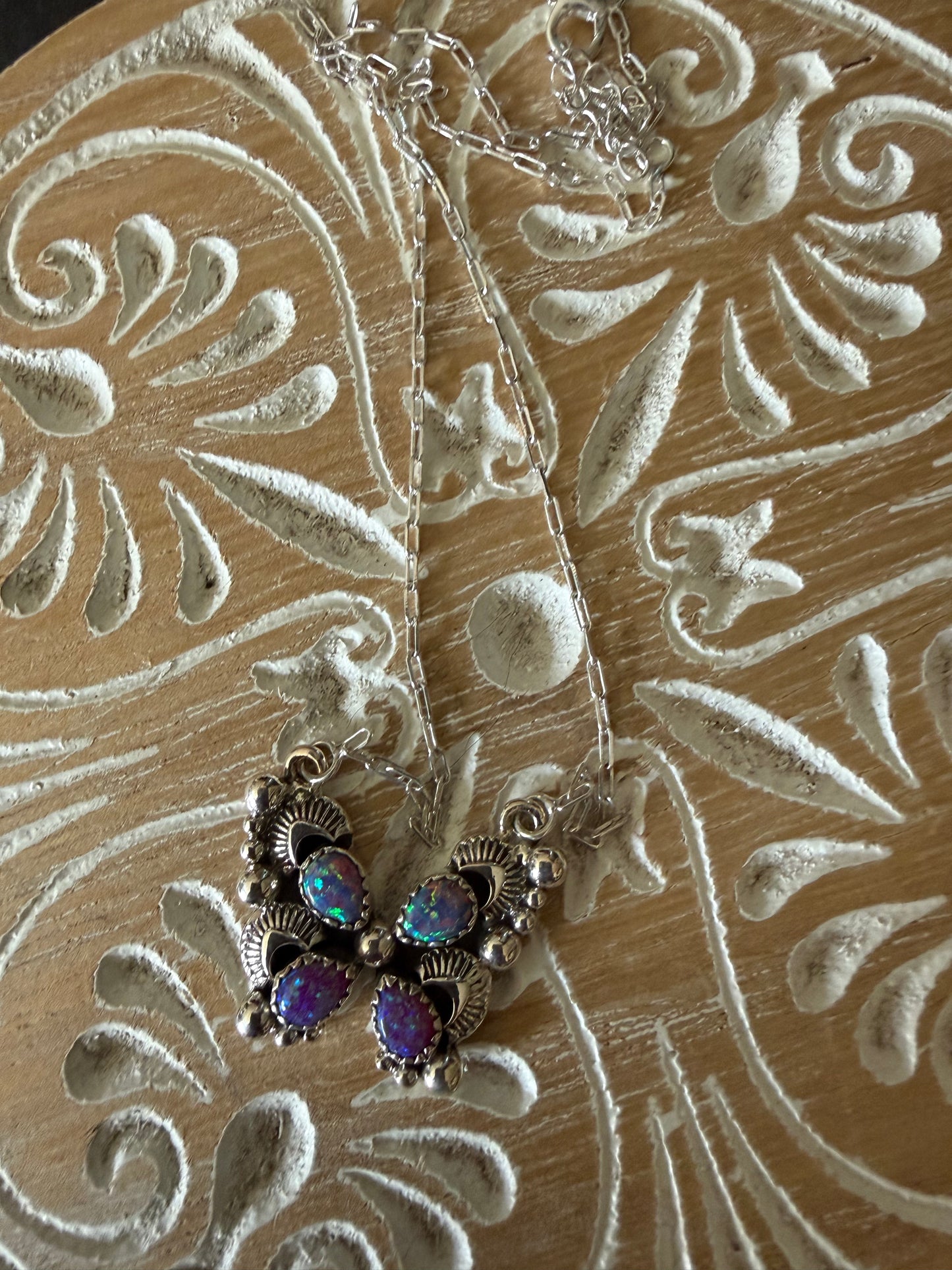 Opal Butterfly Necklace