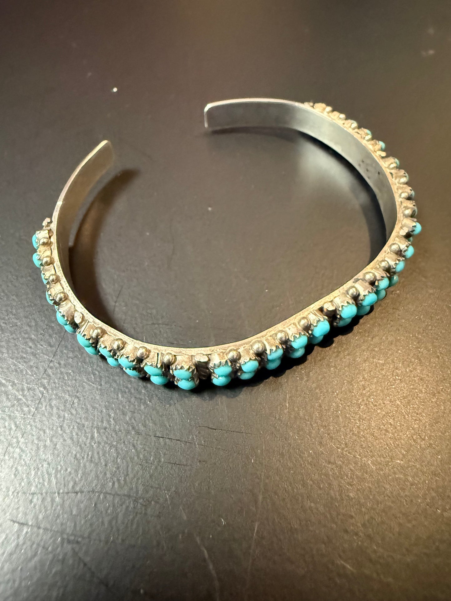 Zuni Double Row Snake Eye Cuff