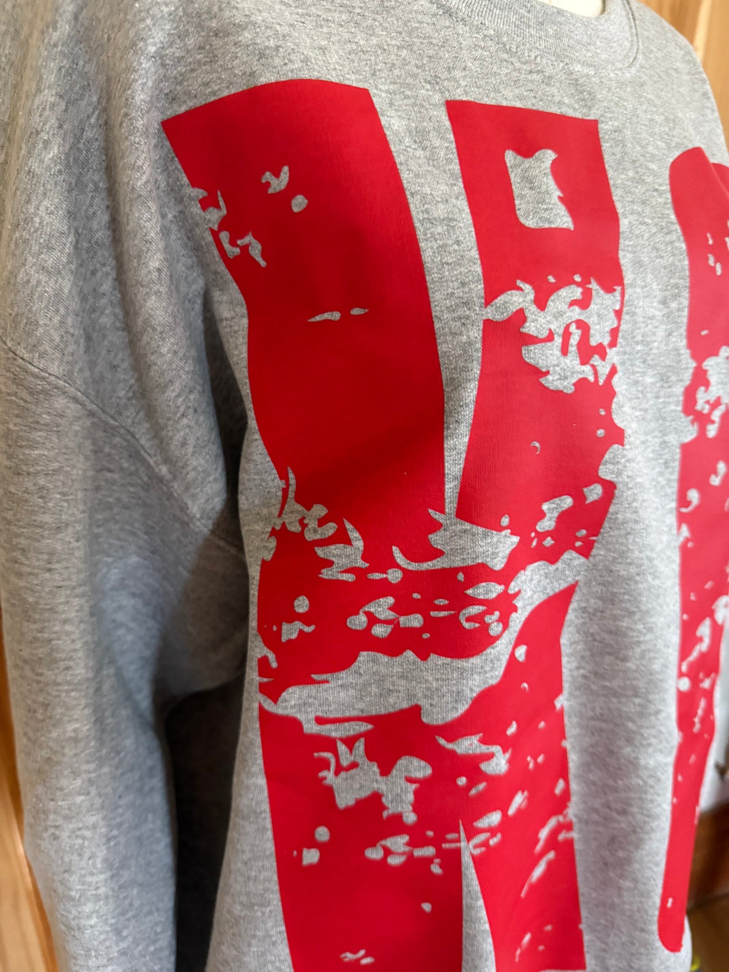 Bold Red KC Heather Grey Unisex Crew |Queen Bee Boutique