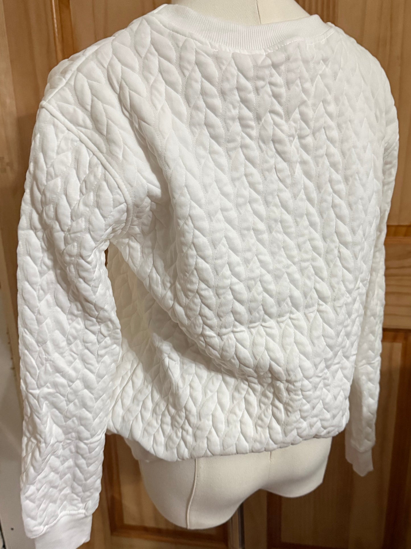 Merry & Bright Cable Knit Crew