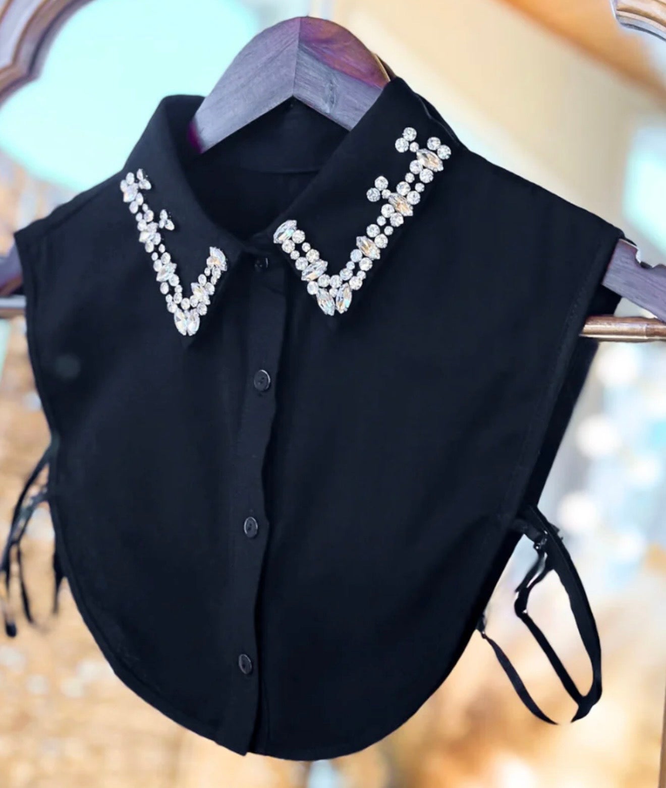The Finishing Touch - Faux collar rhinestoned