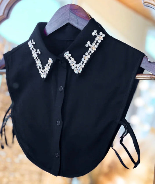 The Finishing Touch - Faux collar rhinestoned