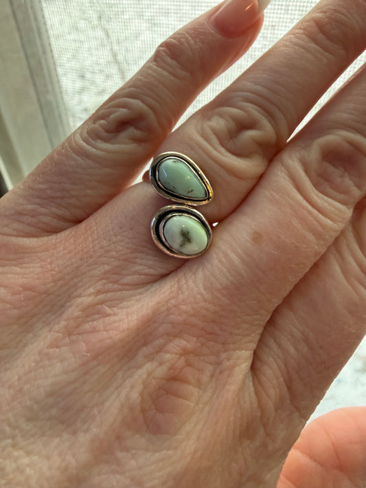 2 Stone Palomino Bypass Ring