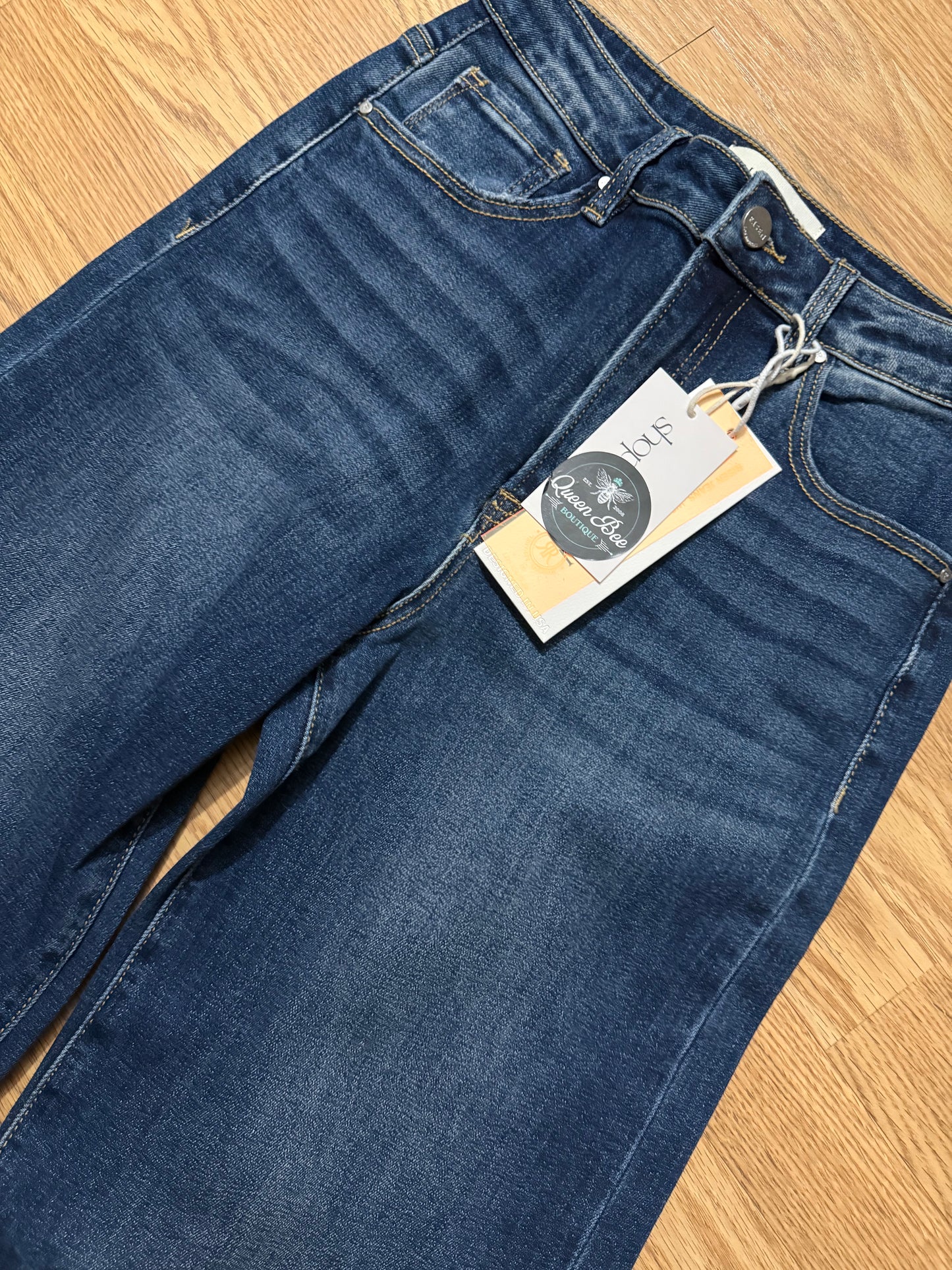 Risen Jeans Sarah High-Waist Dark Wash Wide Leg Denim