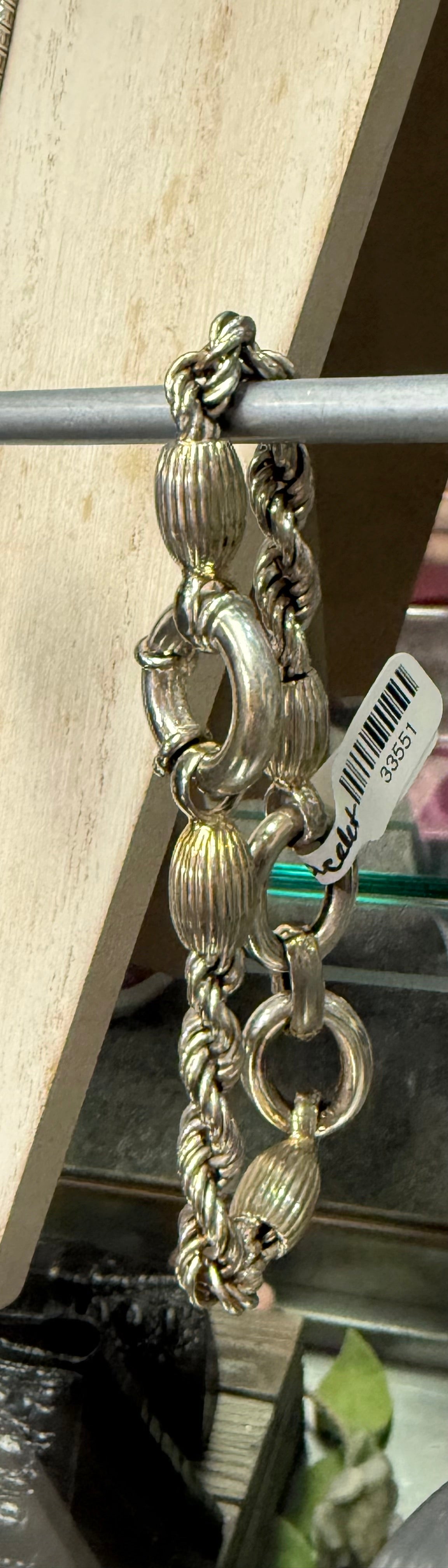 Italian Sterling Link Rope Bracelet