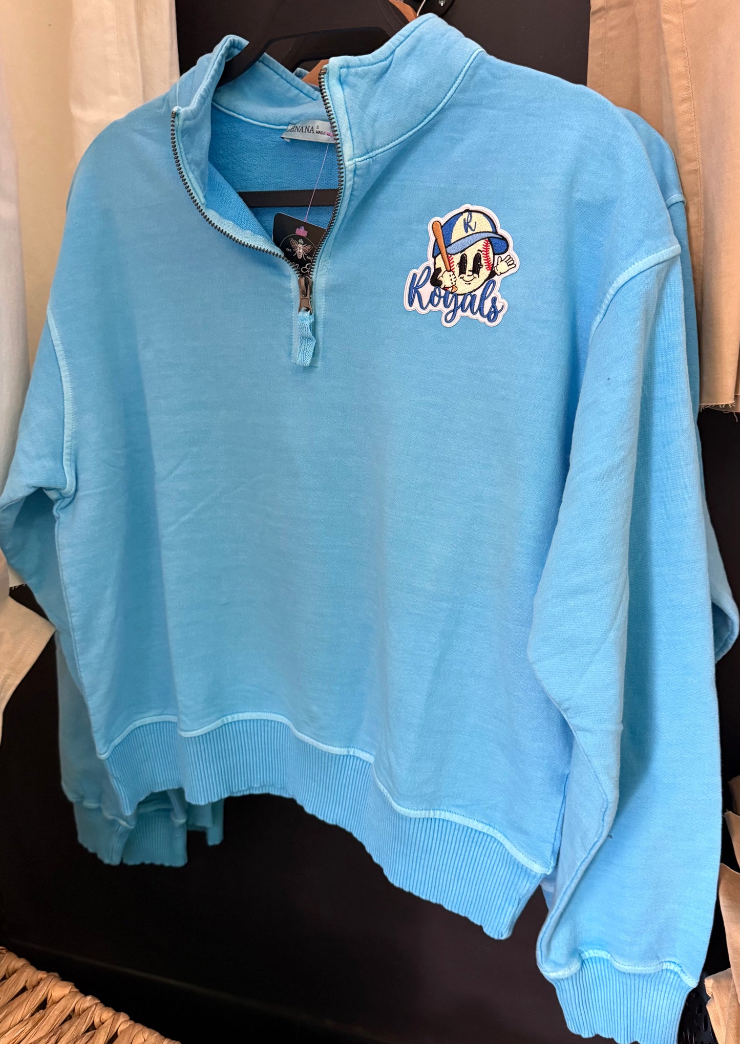Royals Baseball Patch Half Zip Pullover