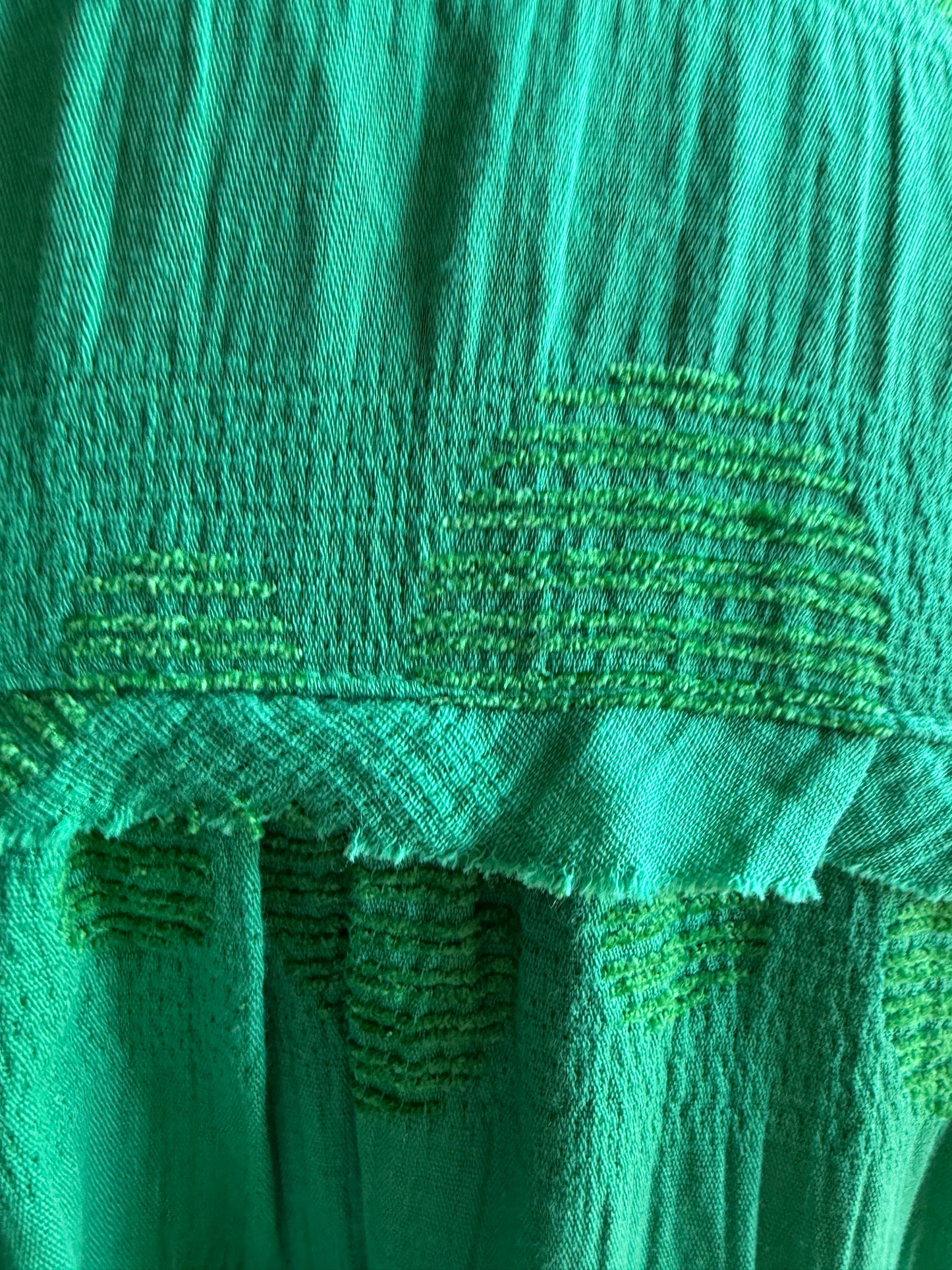 Oversized Textured Green Dot Dolman Short Sleeve Day Top | QB Boutique